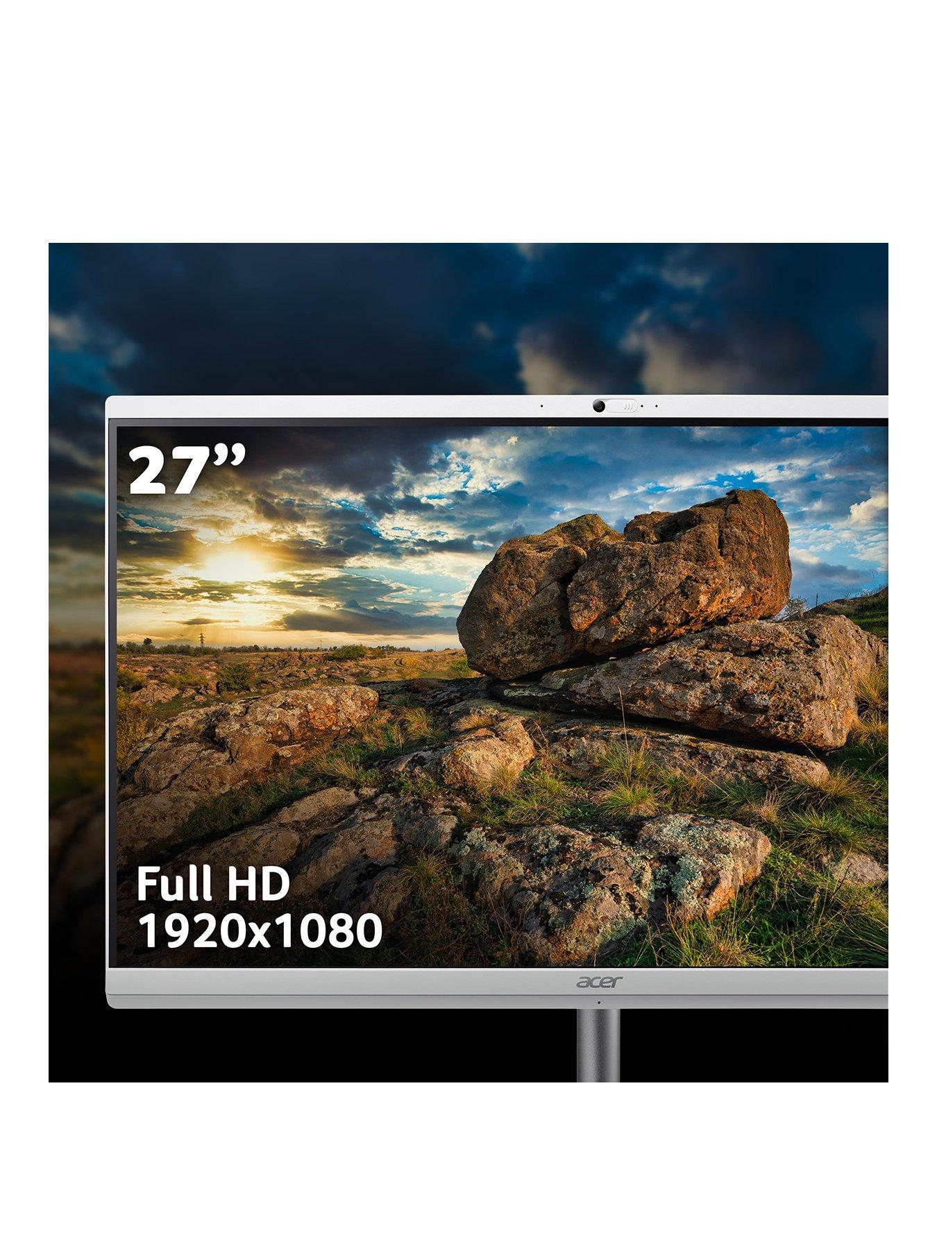 Image 3 of 8 of Acer Aspire - 27in - FHD All-In-One Desktop - Intel Core Ultra 7 - 16GB RAM - 1TB SSD - White