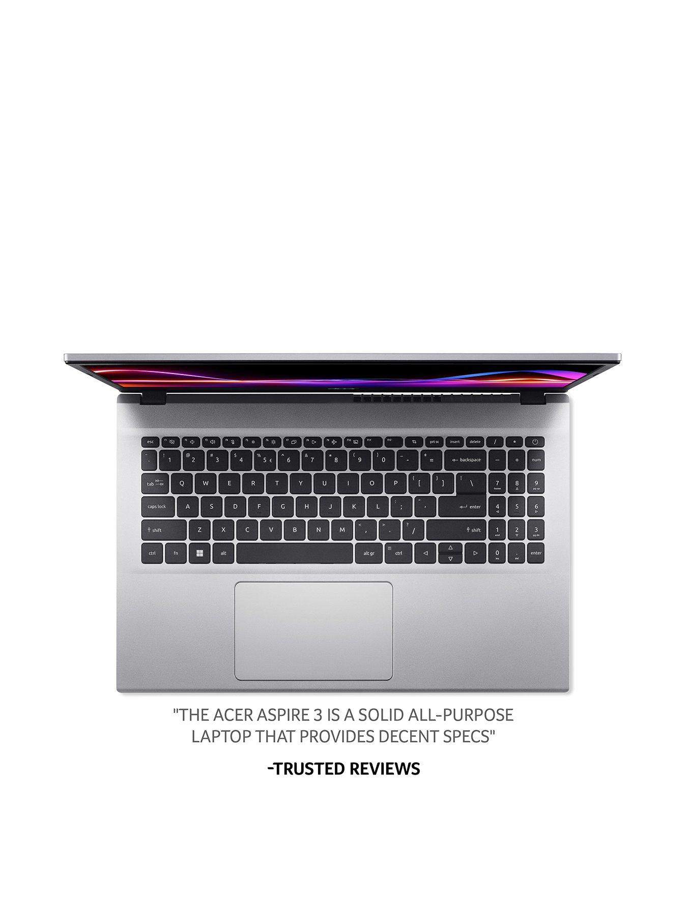 Image 3 of 8 of Acer Aspire 3 Laptop - 15.6in FHD IPS, Intel Core i7-1255U, 8GB RAM, 512GB SSD - Silver