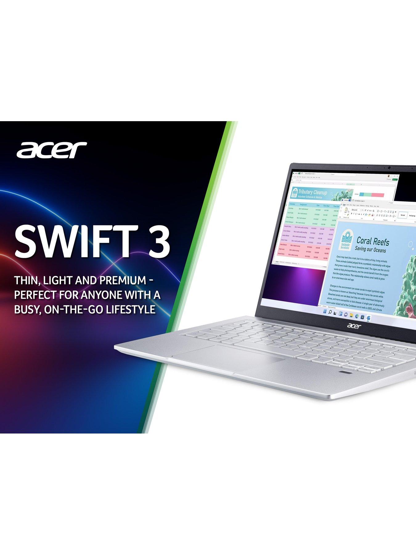 Image 4 of 8 of Acer Swift 3 Laptop&nbsp;- 14in FHD IPS, AMD Ryzen 5 5500U, 16GB RAM, 512GB SSD - Silver