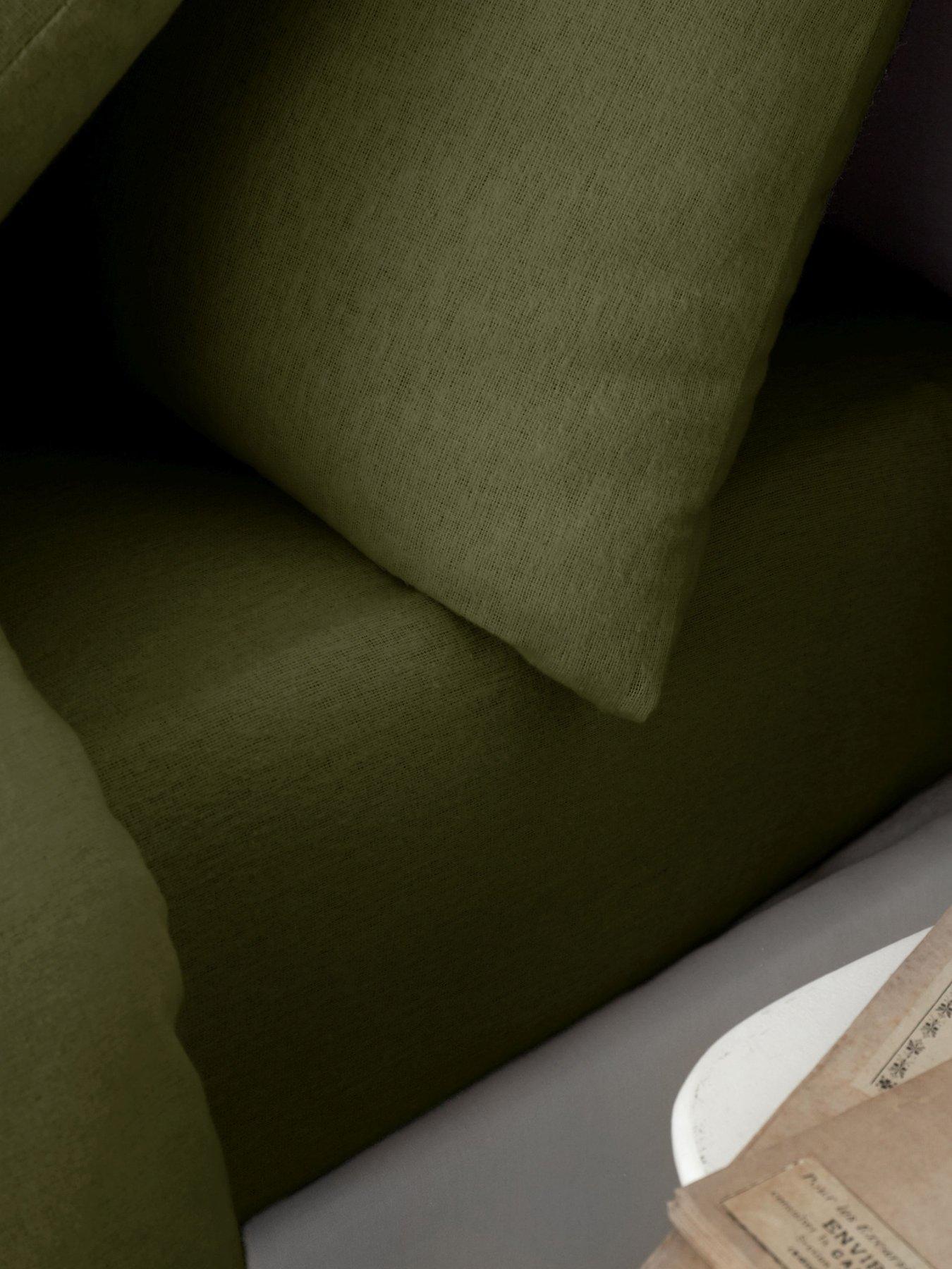 Product photograph of Catherine Lansfield Brushed Cotton Fitted Sheet- Super King from very.co.uk