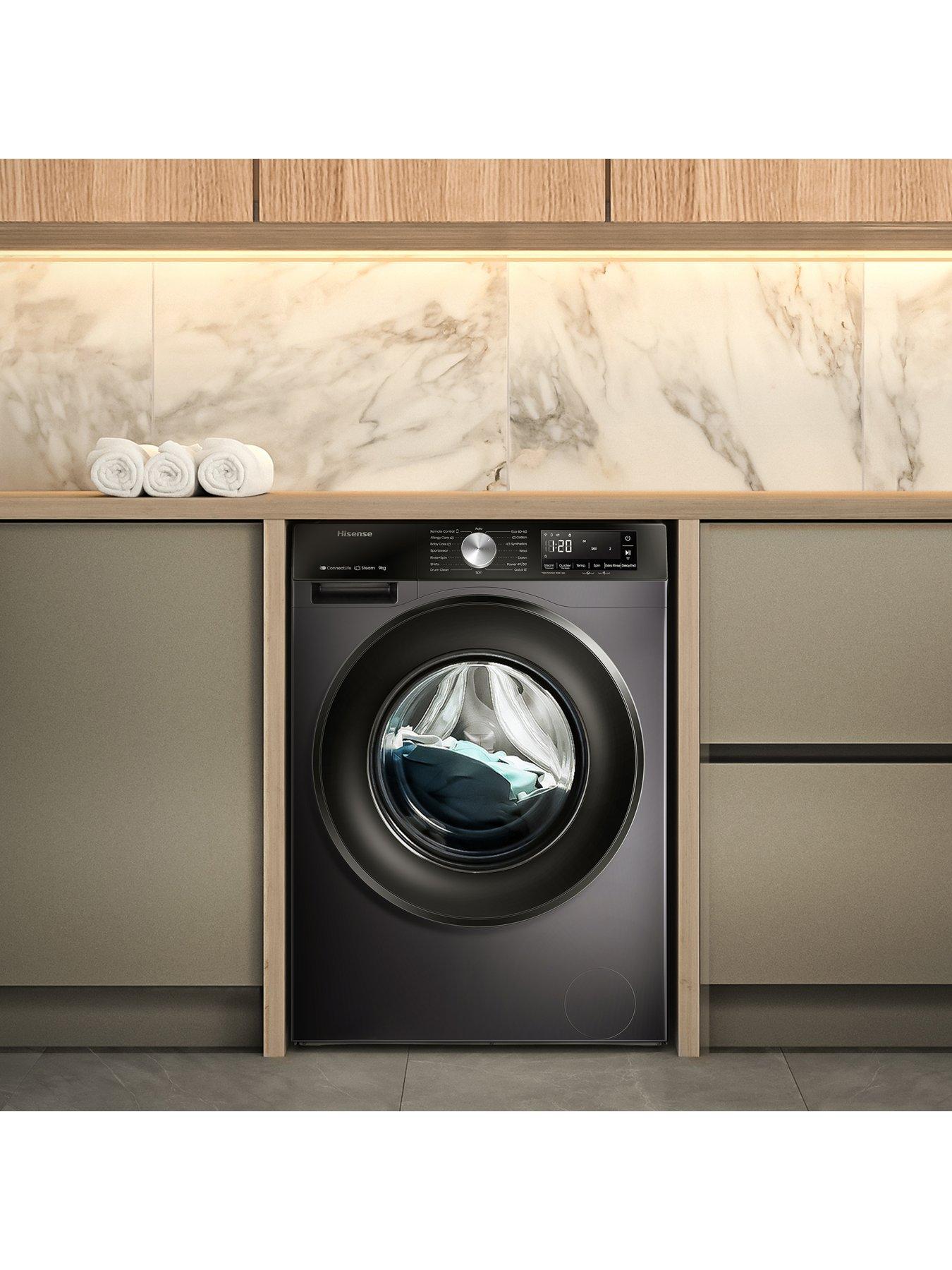 Image 6 of 8 of Hisense 3S Series WF3S9043BB3 WiFi-enabled 9kg Wash, 1400 Spin Washing Machine - Black