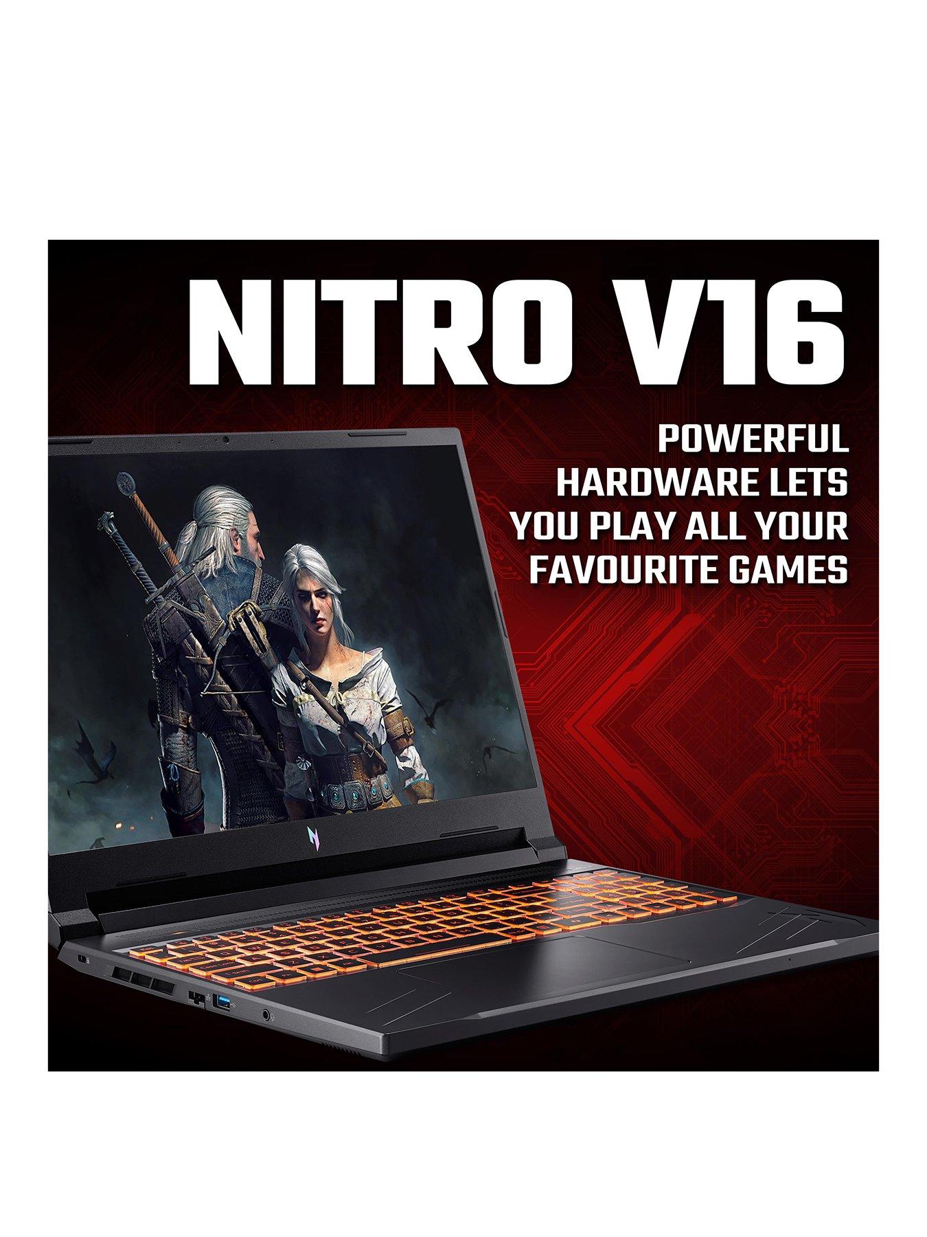 Image 2 of 8 of Acer Nitro V16 Gaming Laptop - 16in WUXGA 165Hz,&nbsp;GeForce RTX 3050,&nbsp;AMD Ryzen 7 8845HS,&nbsp;16GB RAM,&nbsp;512GB SSD -&nbsp;Black