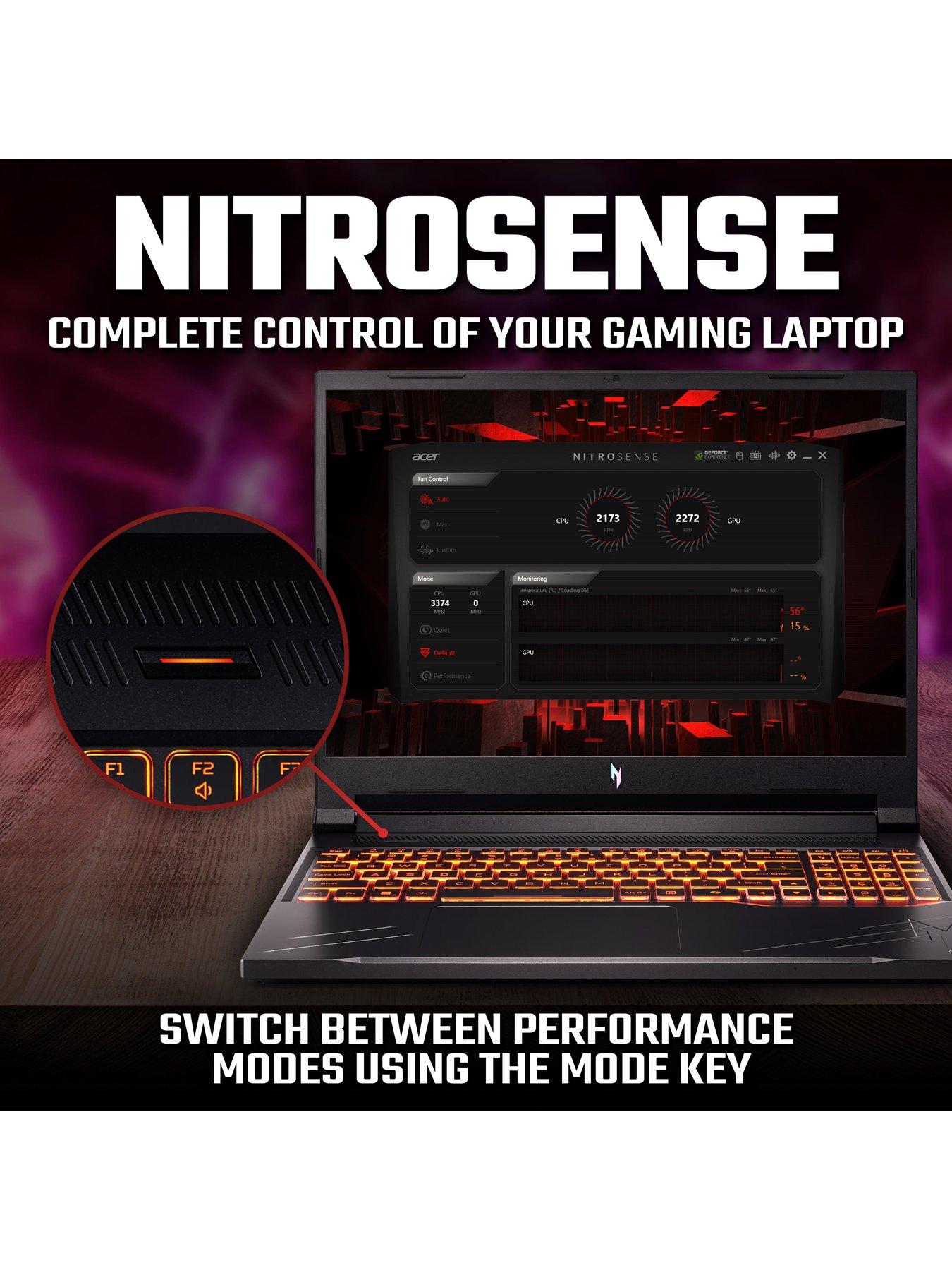 Image 7 of 8 of Acer Nitro V16 Gaming Laptop - 16in WUXGA 165Hz,&nbsp;GeForce RTX 3050,&nbsp;AMD Ryzen 7 8845HS,&nbsp;16GB RAM,&nbsp;512GB SSD -&nbsp;Black