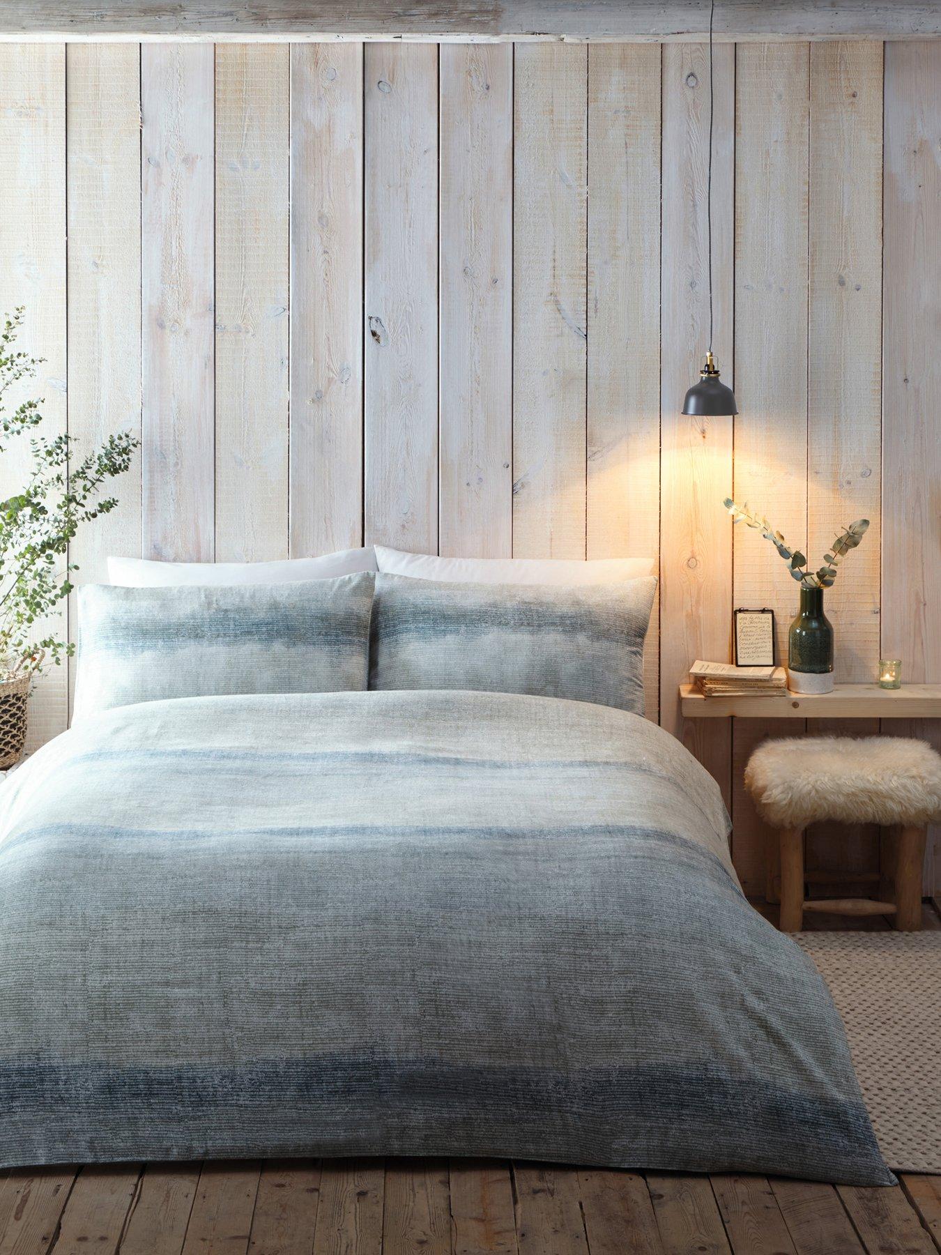 undefined Anson 100% Brushed Cotton Stripe Duvet Set
