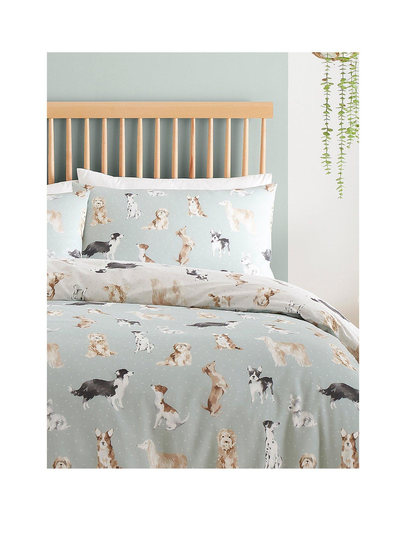Image 2 of 4 of Fusion Cute Dogs Duvet Cover Set - Duck Egg