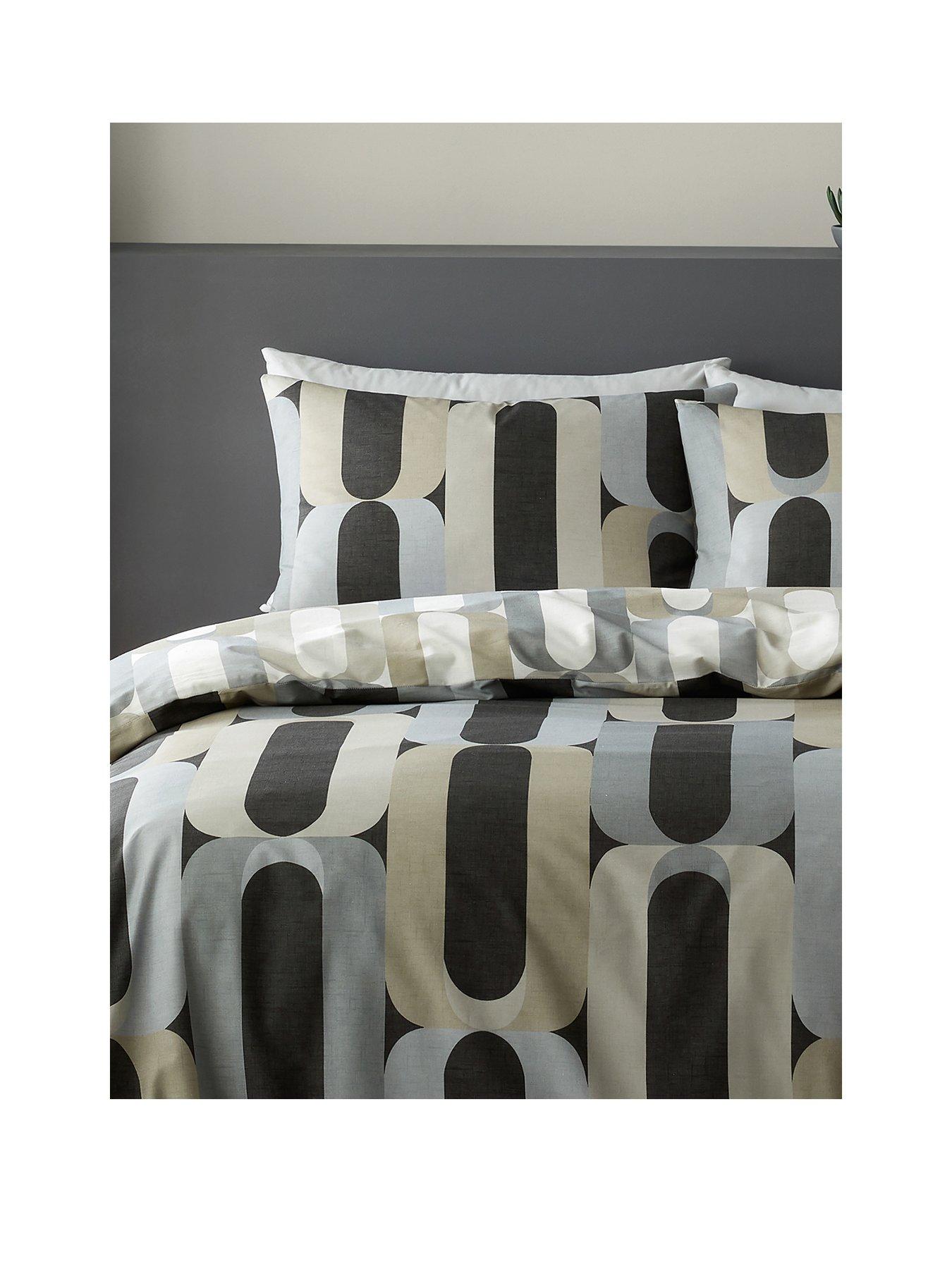 Image 2 of 4 of Fusion Orea Easycare Duvet Cover Set - Charcoal