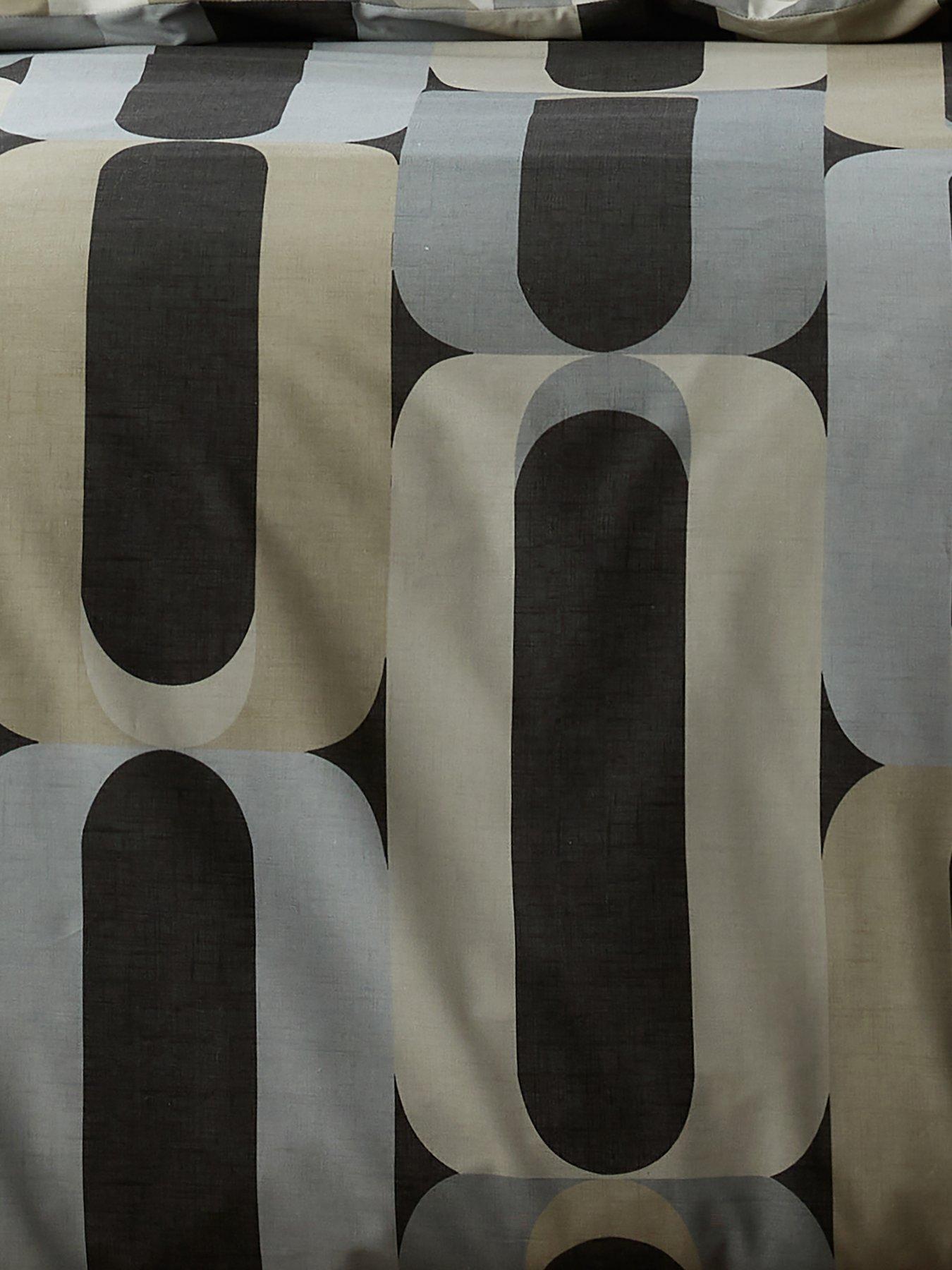 Image 4 of 4 of Fusion Orea Easycare Duvet Cover Set - Charcoal