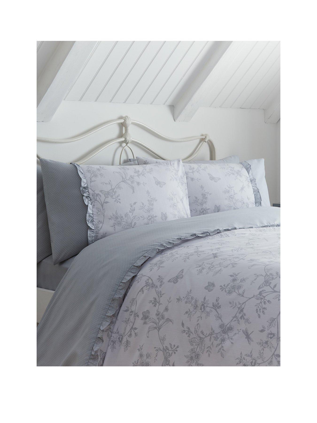 Image 2 of 3 of Dreams & Drapes Dreams &amp; Drapes Kristen Easy Care Duvet Set - Grey