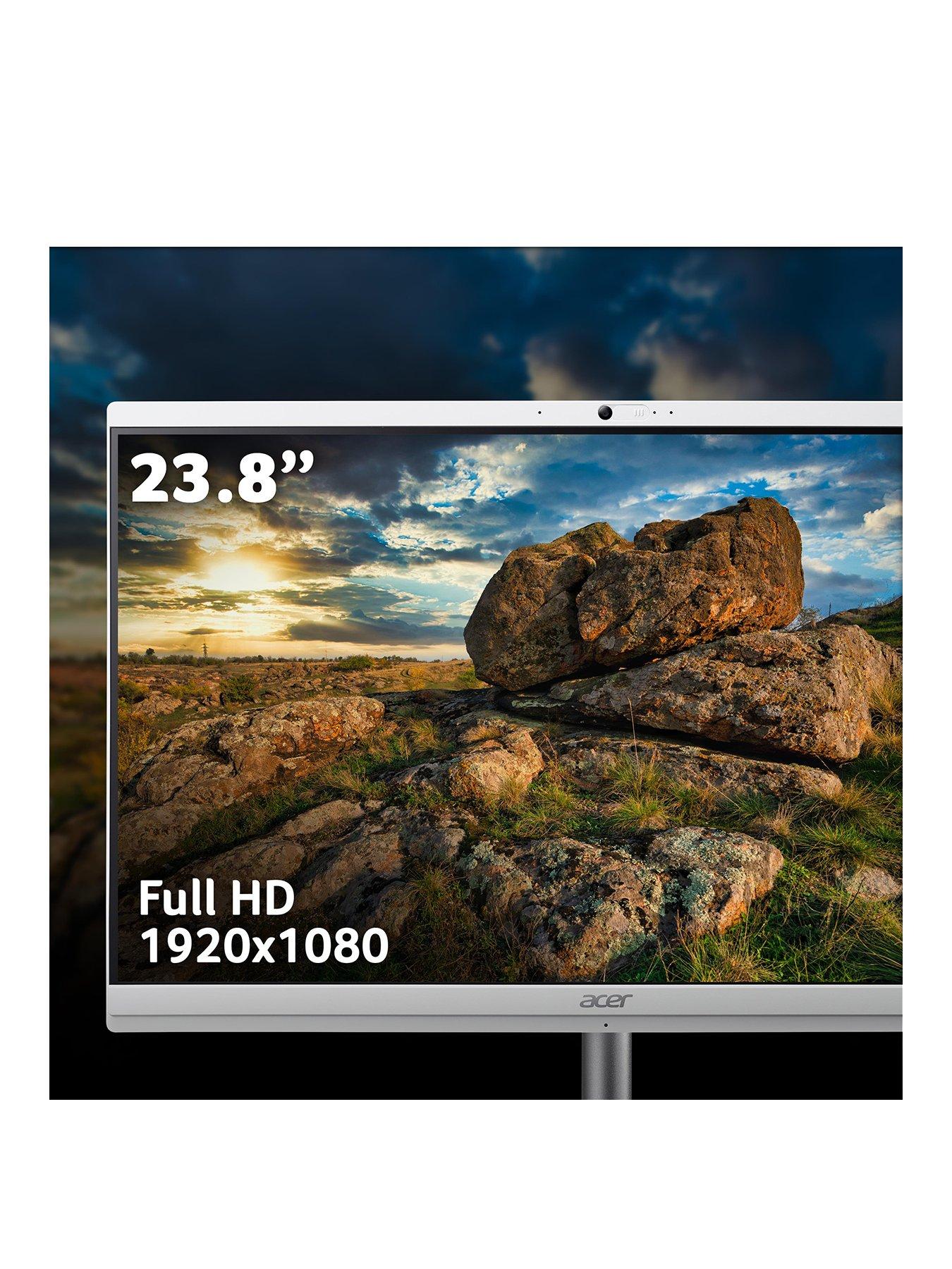 Image 3 of 8 of Acer Aspire - 23.8in - FHD All-In-One Desktop - Intel Core Ultra 5 - 16GB RAM - 1TB SSD - White