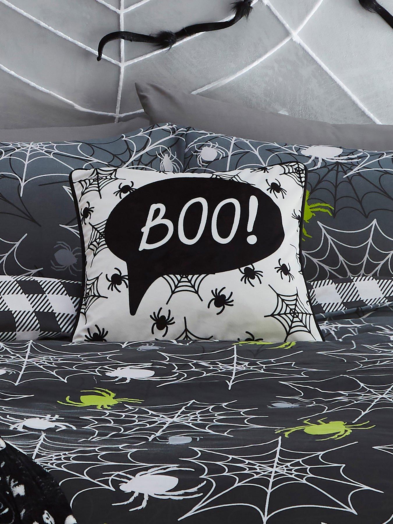 Bedlam Boo Halloween Cushion Cover- Black