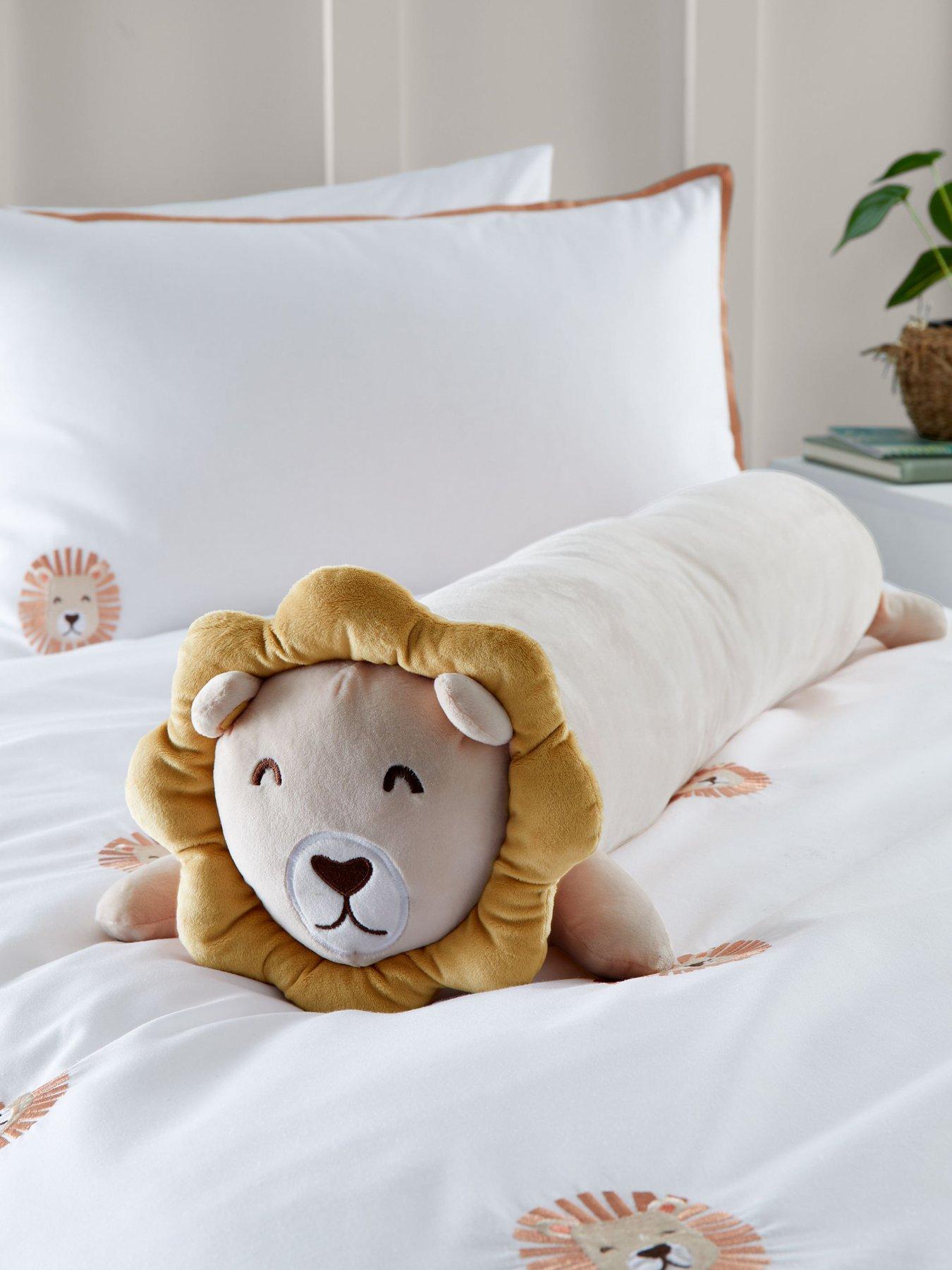 Product photograph of Catherine Lansfield Cuddle Friends Lion Cushion - Yellow from very.co.uk