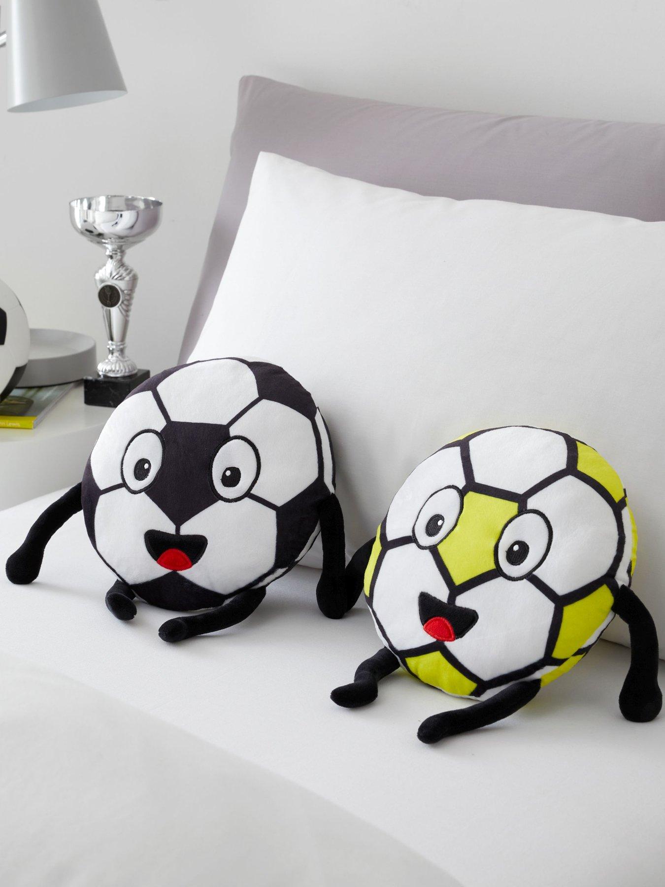 Product photograph of Catherine Lansfield Forever Together Footballs Cushion from very.co.uk