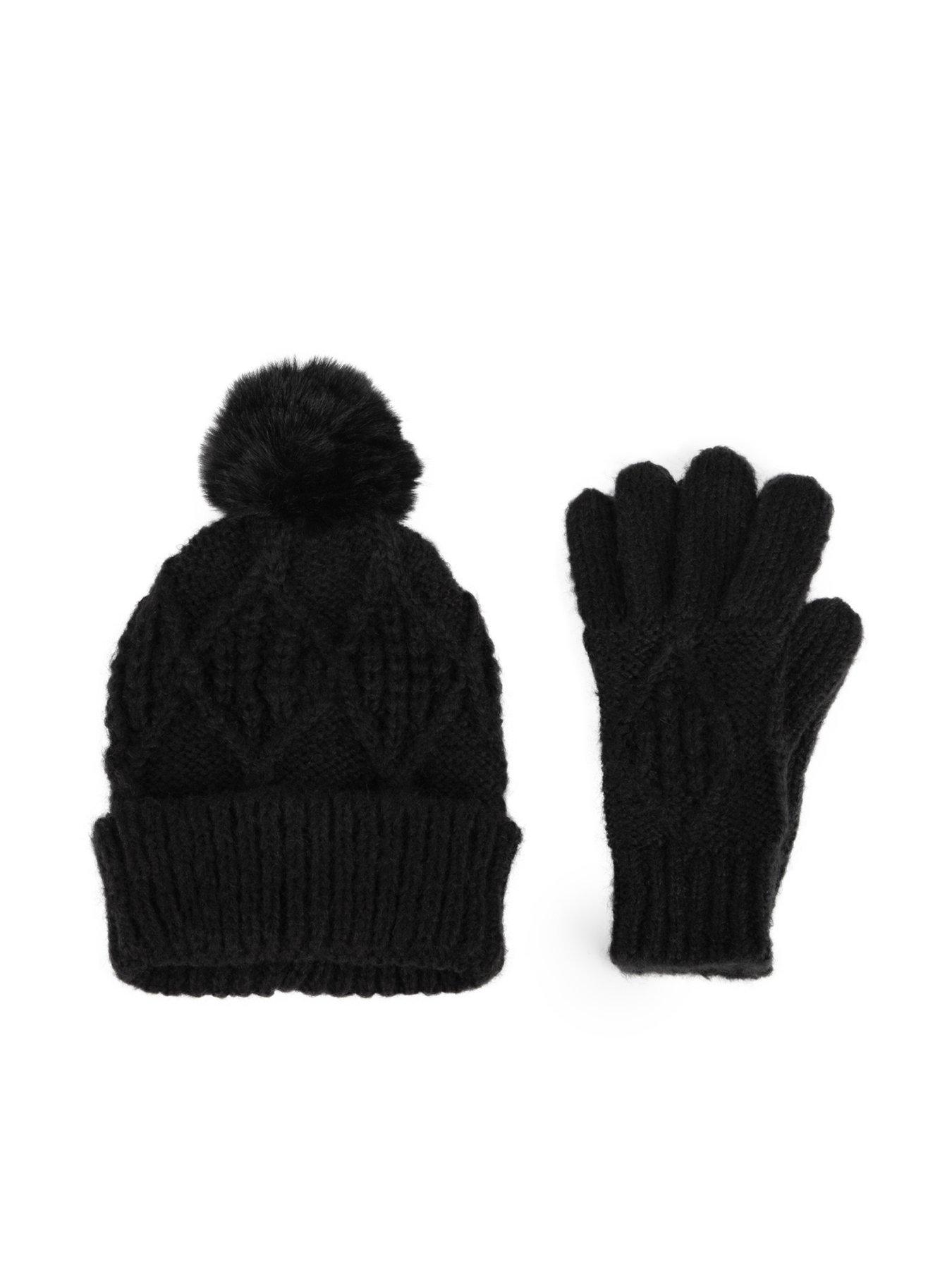 undefined Knitted Hat and Glove Set