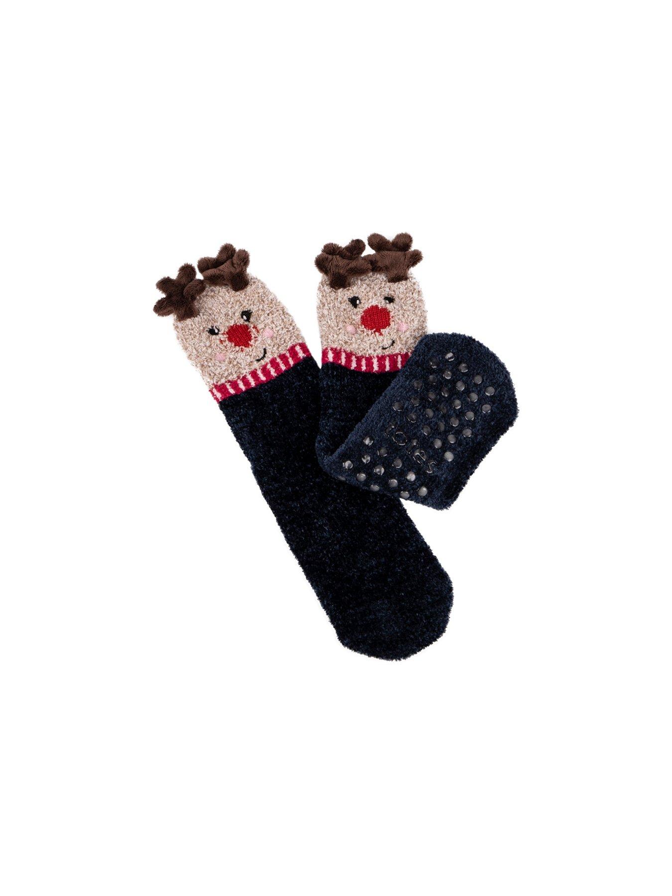 TOTES 1pp Novelty Super Soft Slipper-Sox - Print