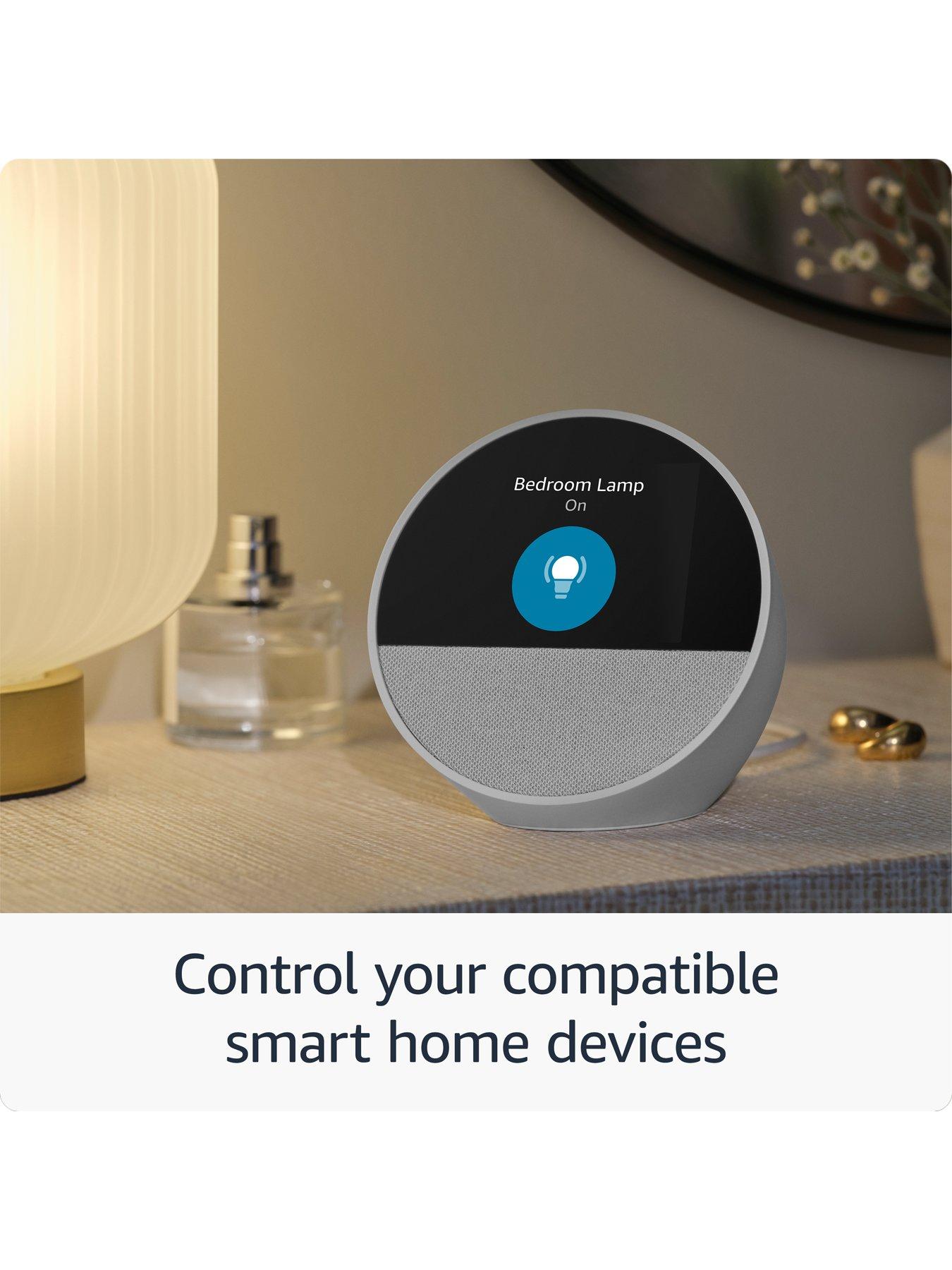 Amazon Echo Spot Alarm Clock with Alexa - White | Very