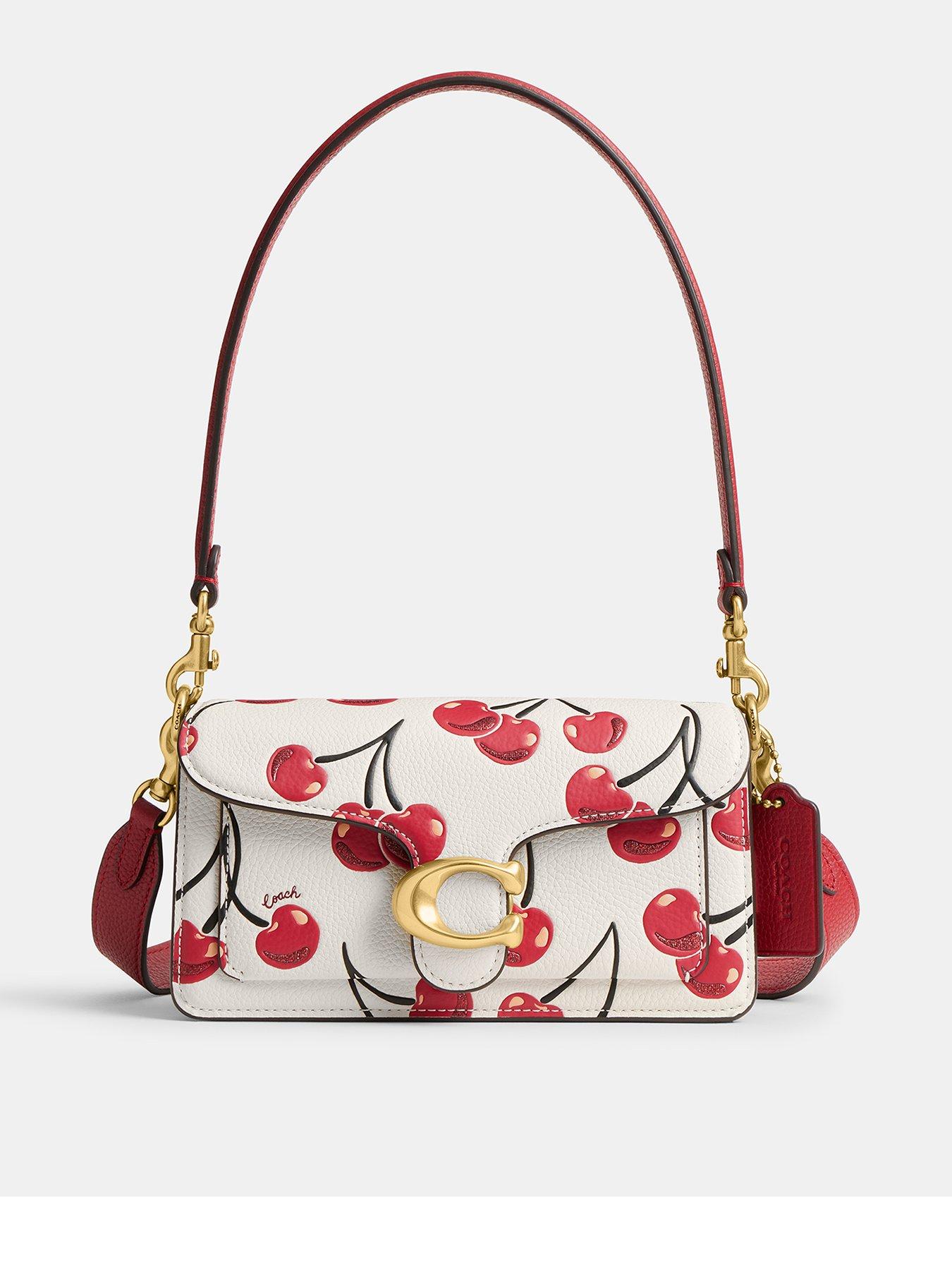 undefined Tabby 20 Cherry Print Shoulder Bag - Cream