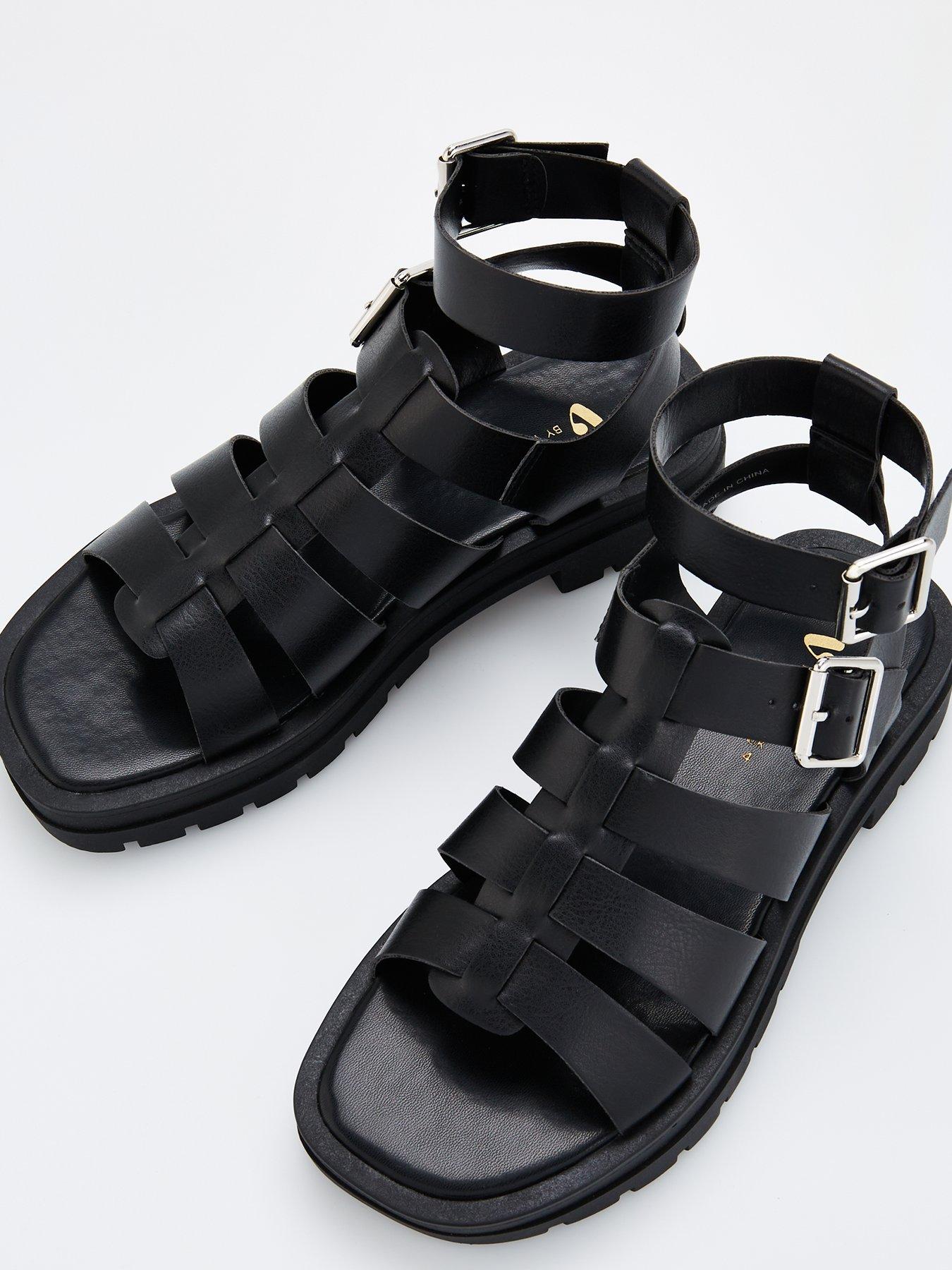 V by Very Gladiator Chunky Sandal Black Very