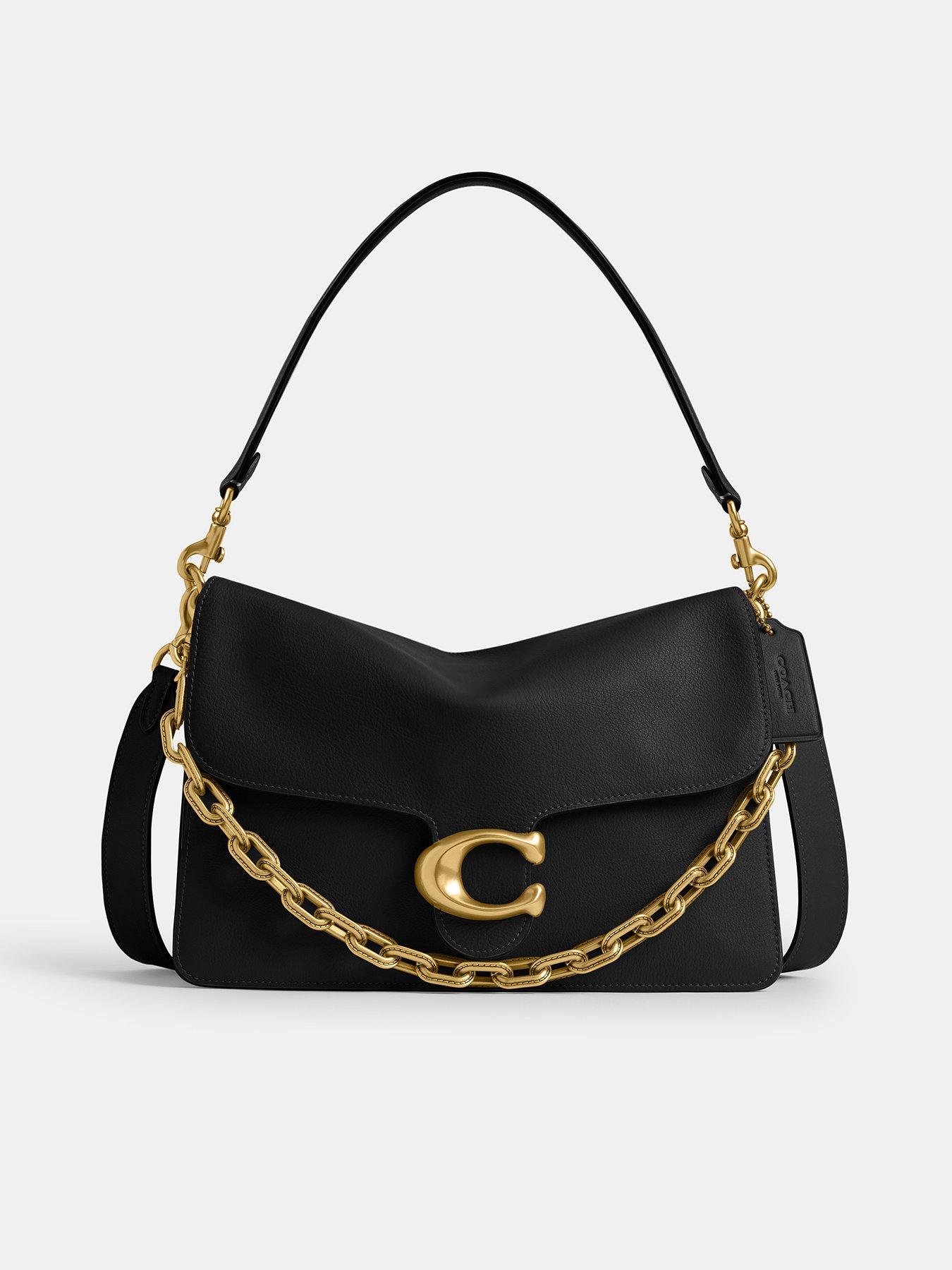 undefined Soft Grain Leather Chain Tabby Shoulder Bag 30 With Chain - Black