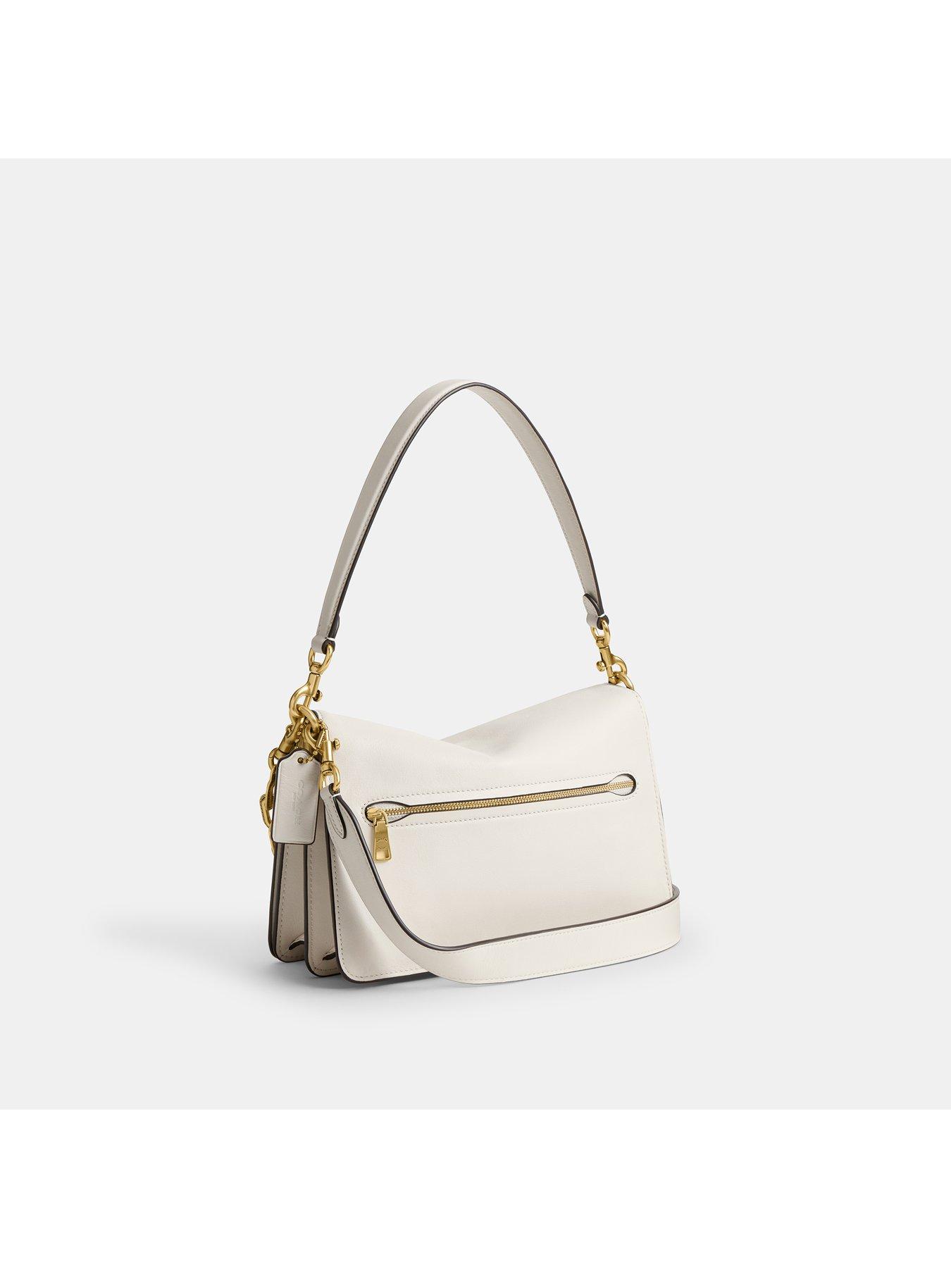 Image 2 of 5 of COACH Soft Grain Leather Chain Tabby Shoulder Bag With Chain - Cream