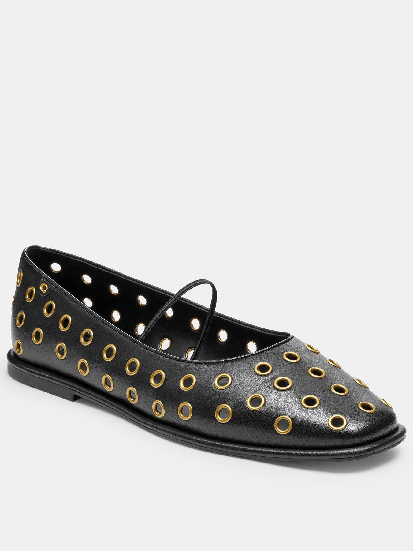 COACH Emilia Grommets Mary Jane - Black