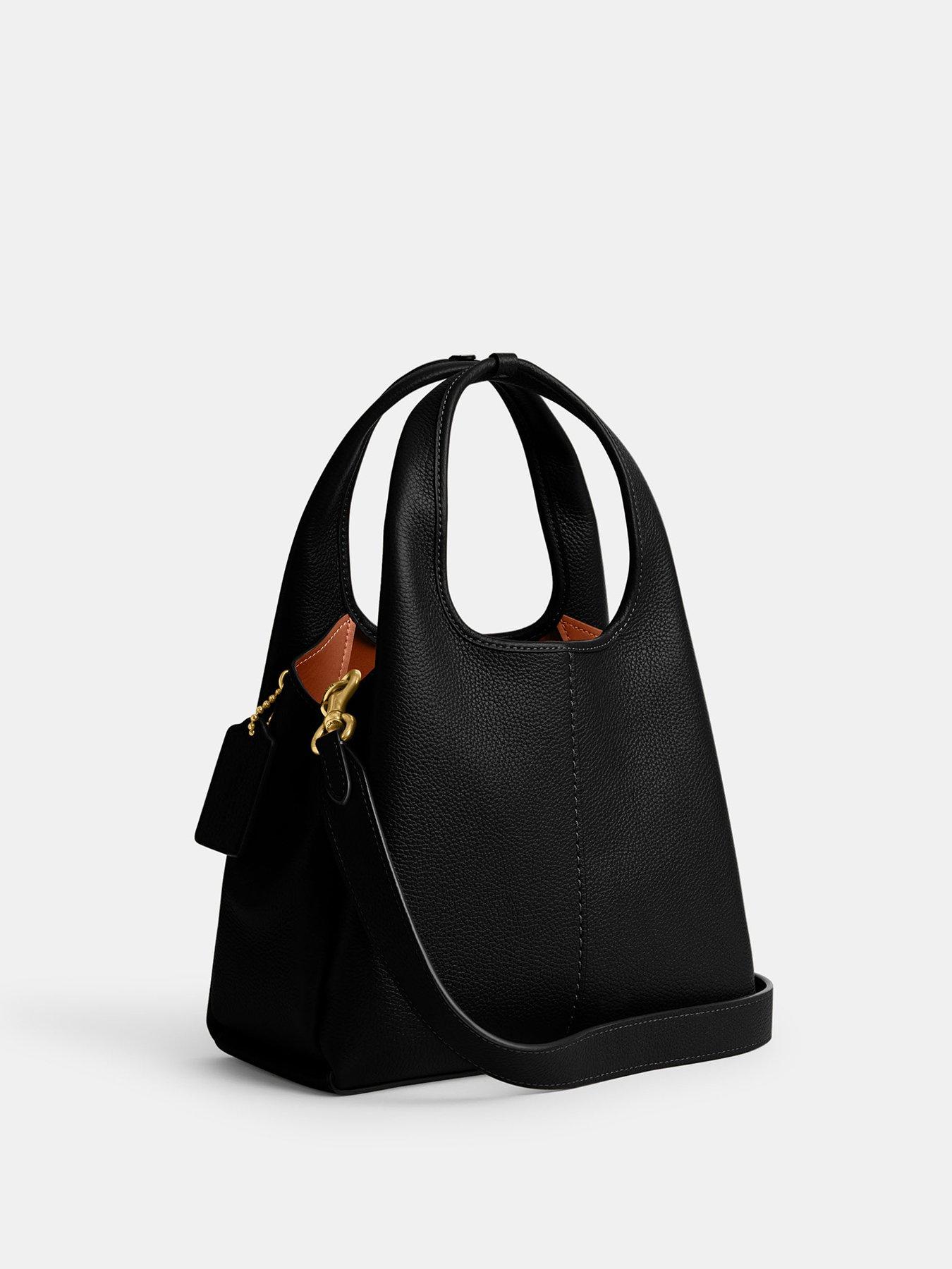 Image 2 of 5 of COACH Polished Pebble Leather Lana Shoulder Bag 23 - Black