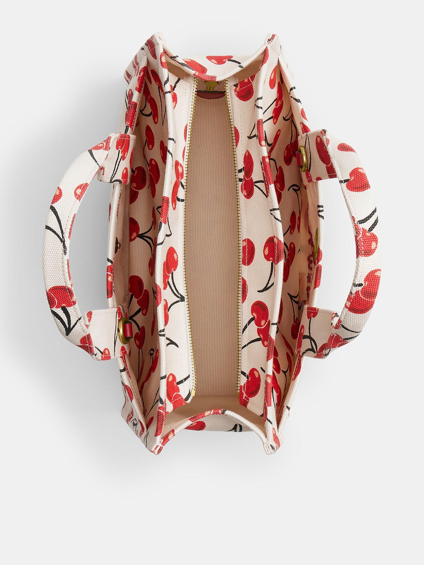 Image 3 of 5 of COACH Cherry Print Cargo Tote - Cream