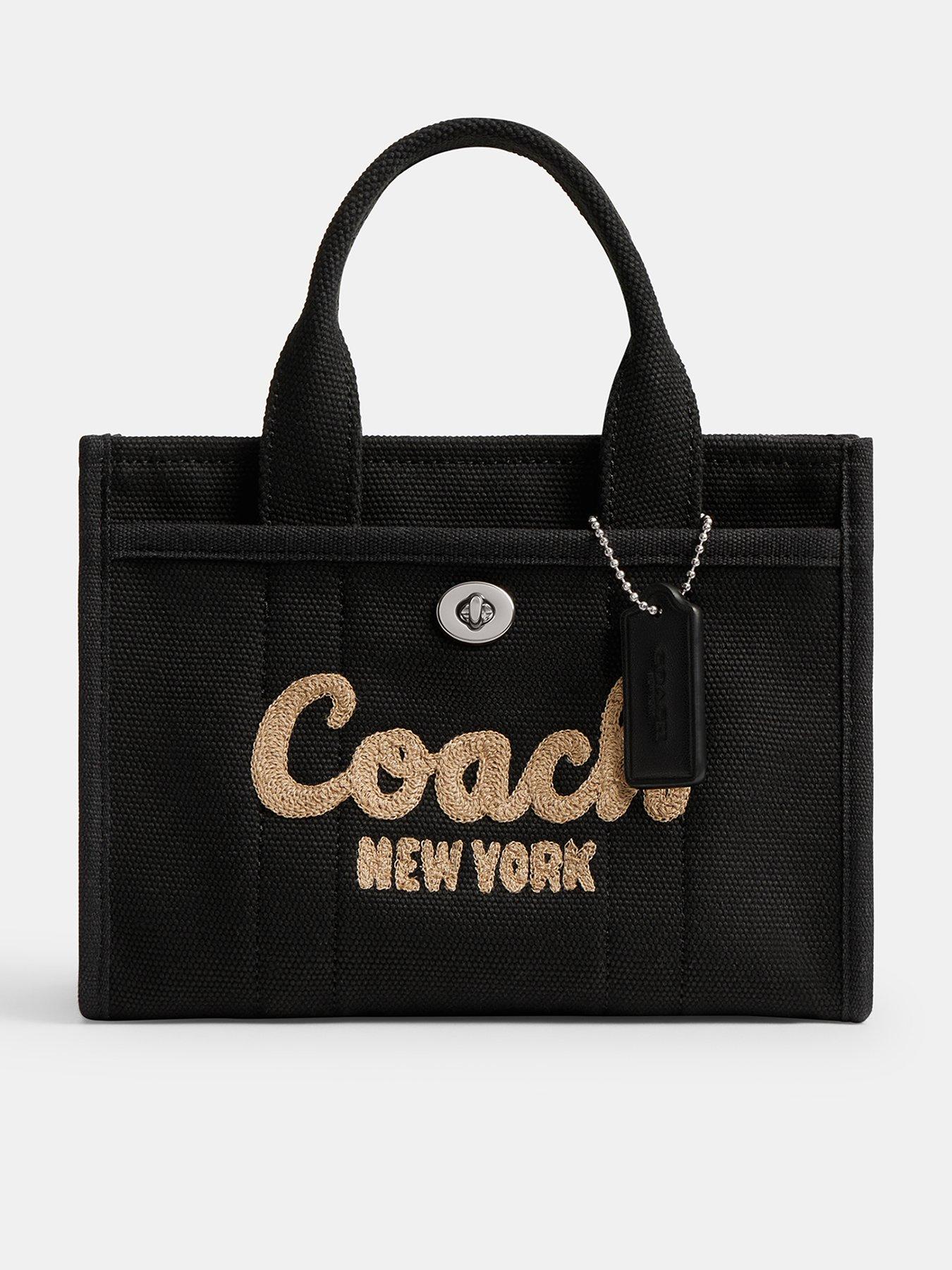 COACH Canvas Cargo Tote 20 Black Very