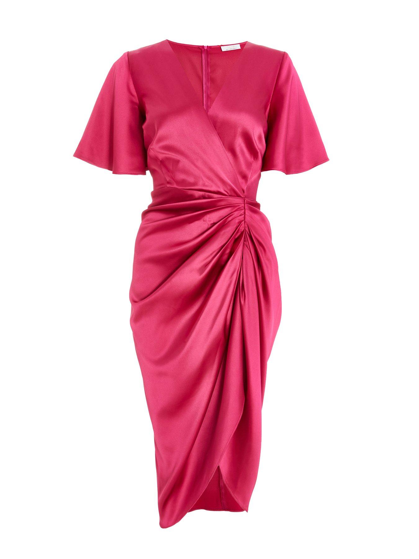 Berry satin dress deals