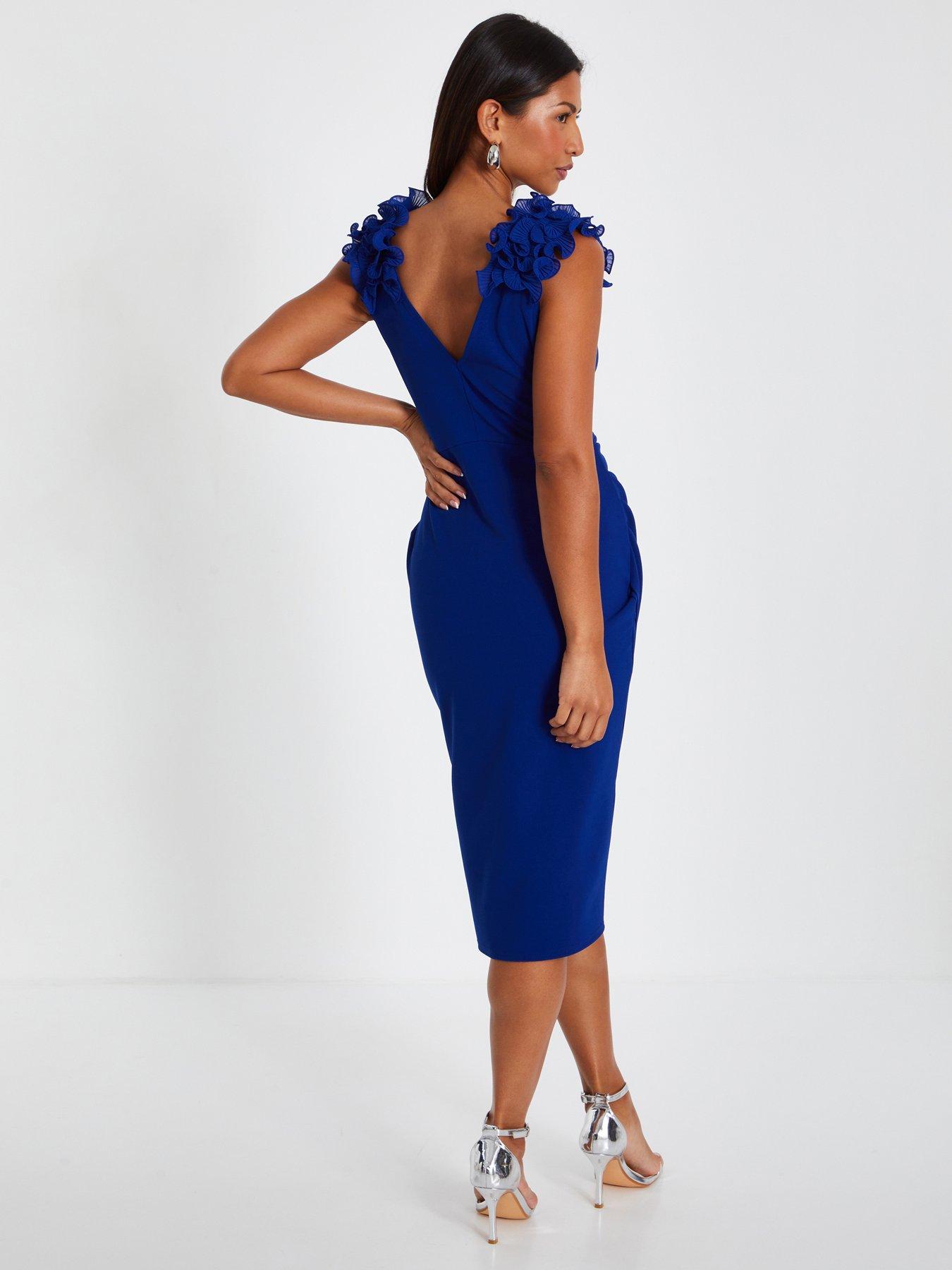 Quiz royal blue dress sale