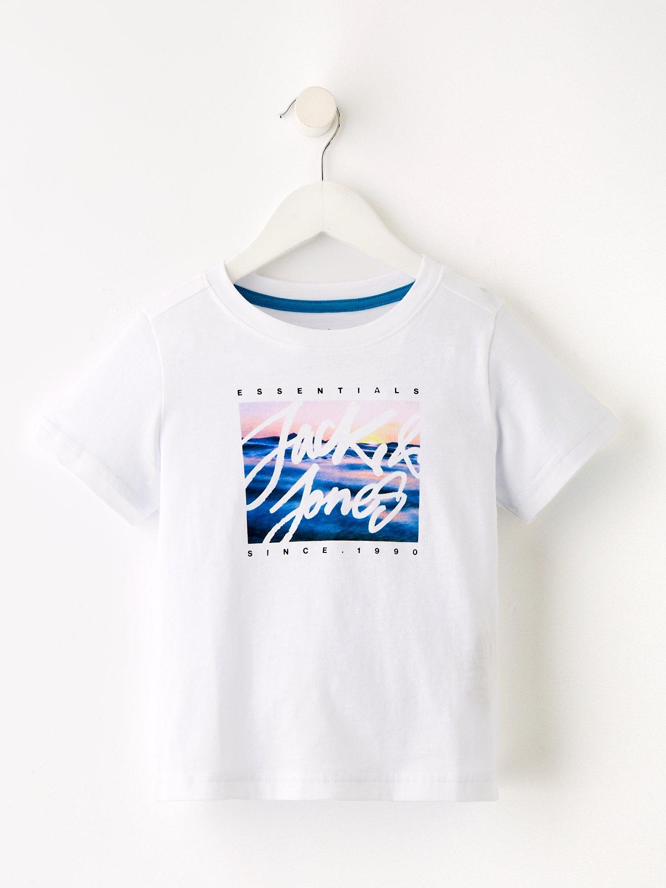 undefined Younger Boys Colton Photoprint Short Sleeve Tshirt - White