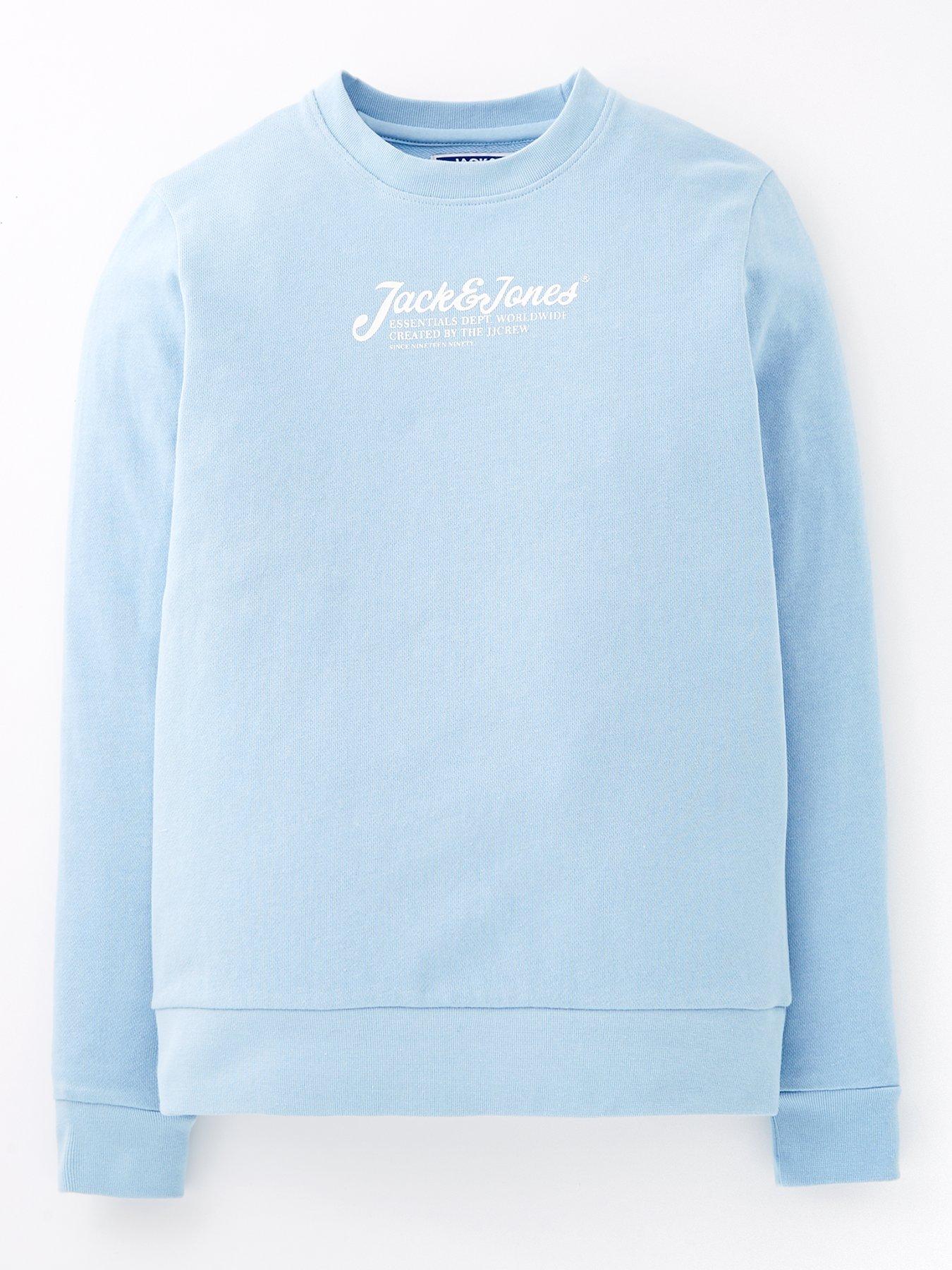 undefined Boys Beau Crew Neck Sweatshirt - Light Blue