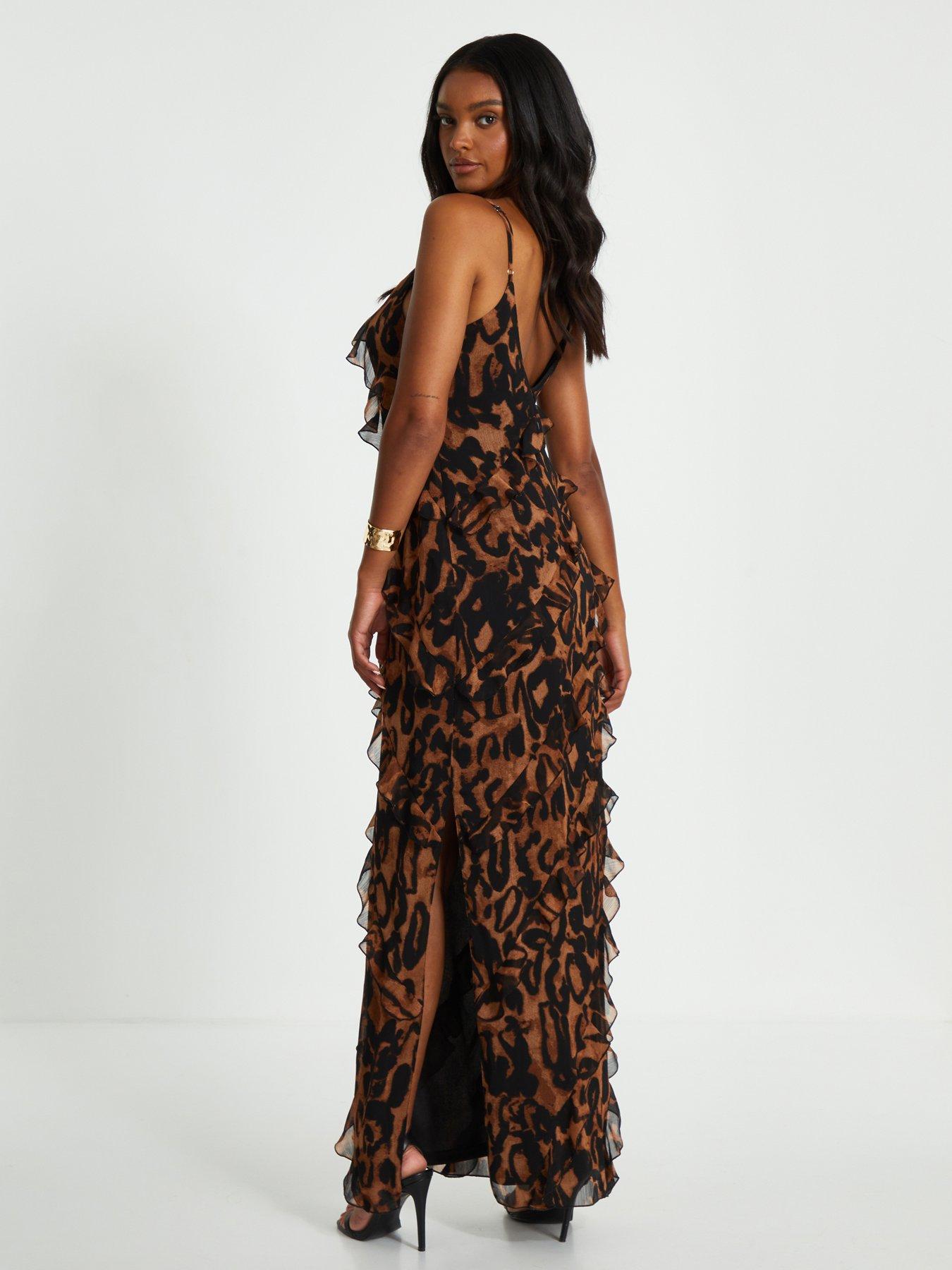 Brushed cheetah maxi dress best sale