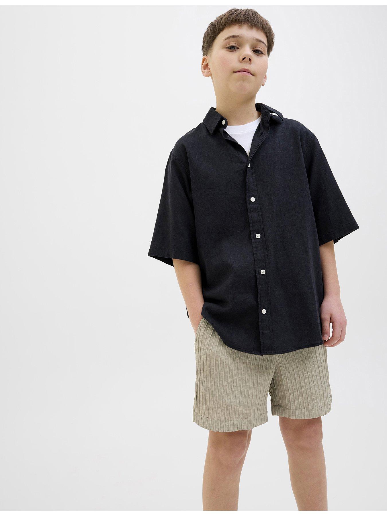 undefined Boys Aiden Massimo Jogger Co-Ord Shorts - Beige