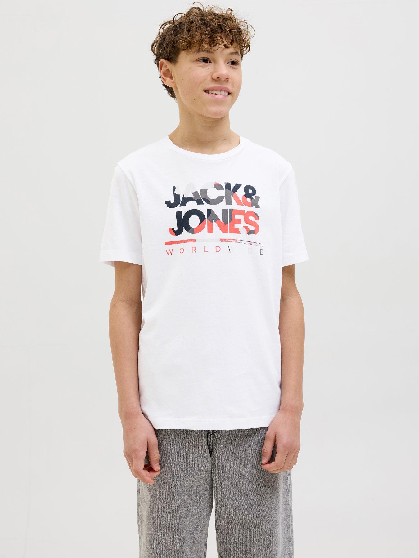 undefined Boys Luke Short Sleeve T-Shirt - White