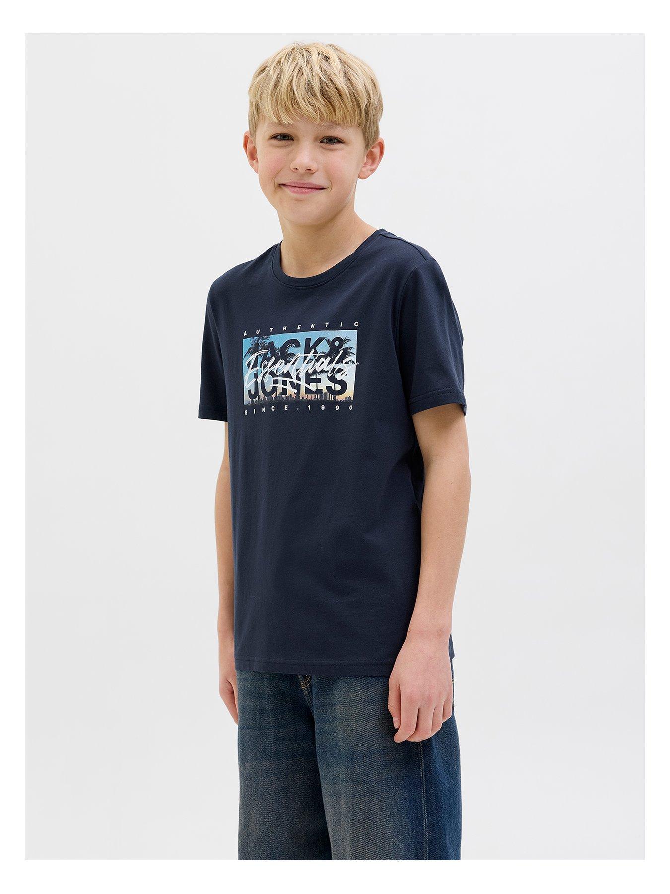 undefined Boys Colton Photoprint Short Sleeve T-Shirt - Sky Captain