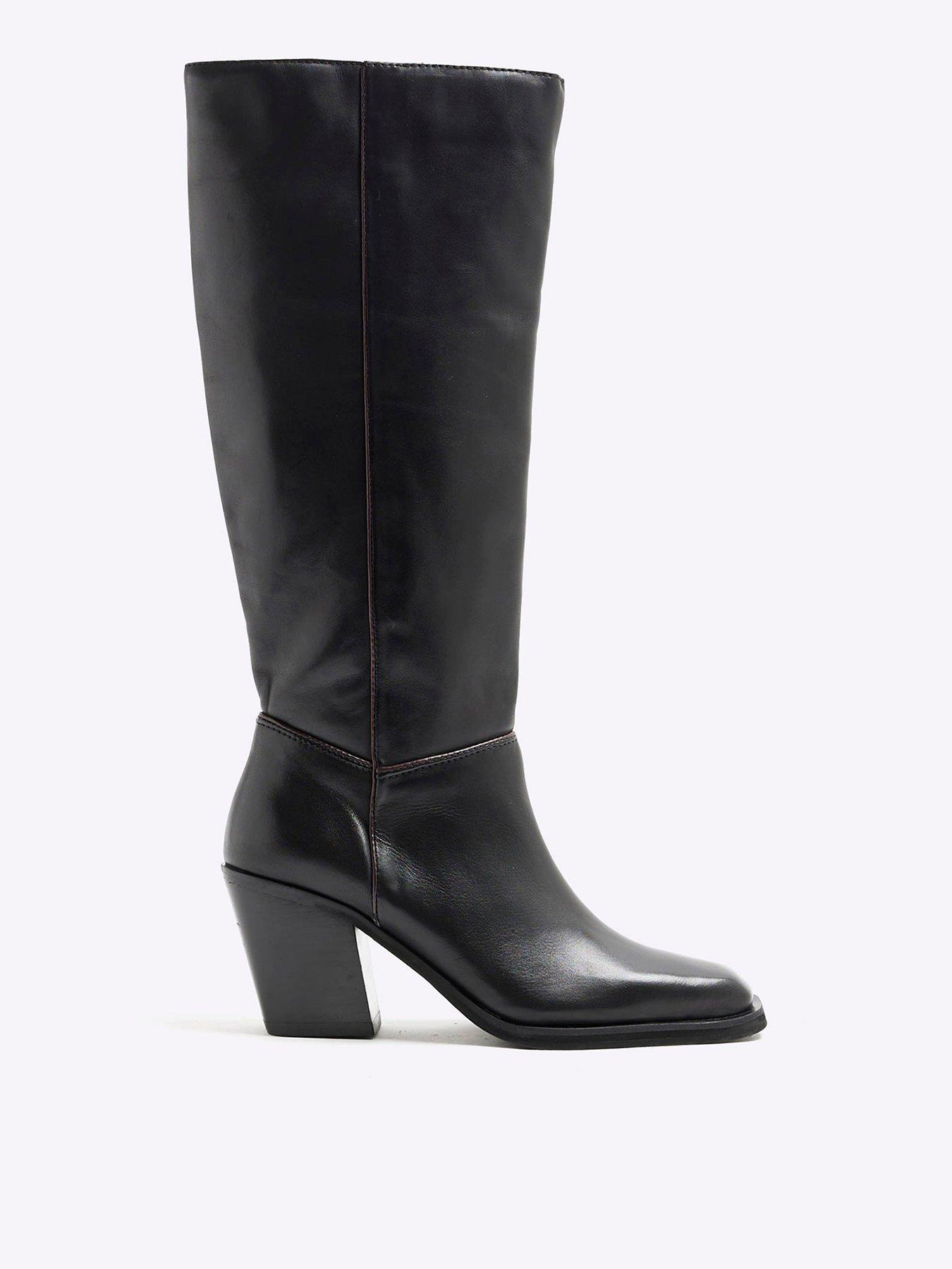 River Island High Leg Boots Black Very