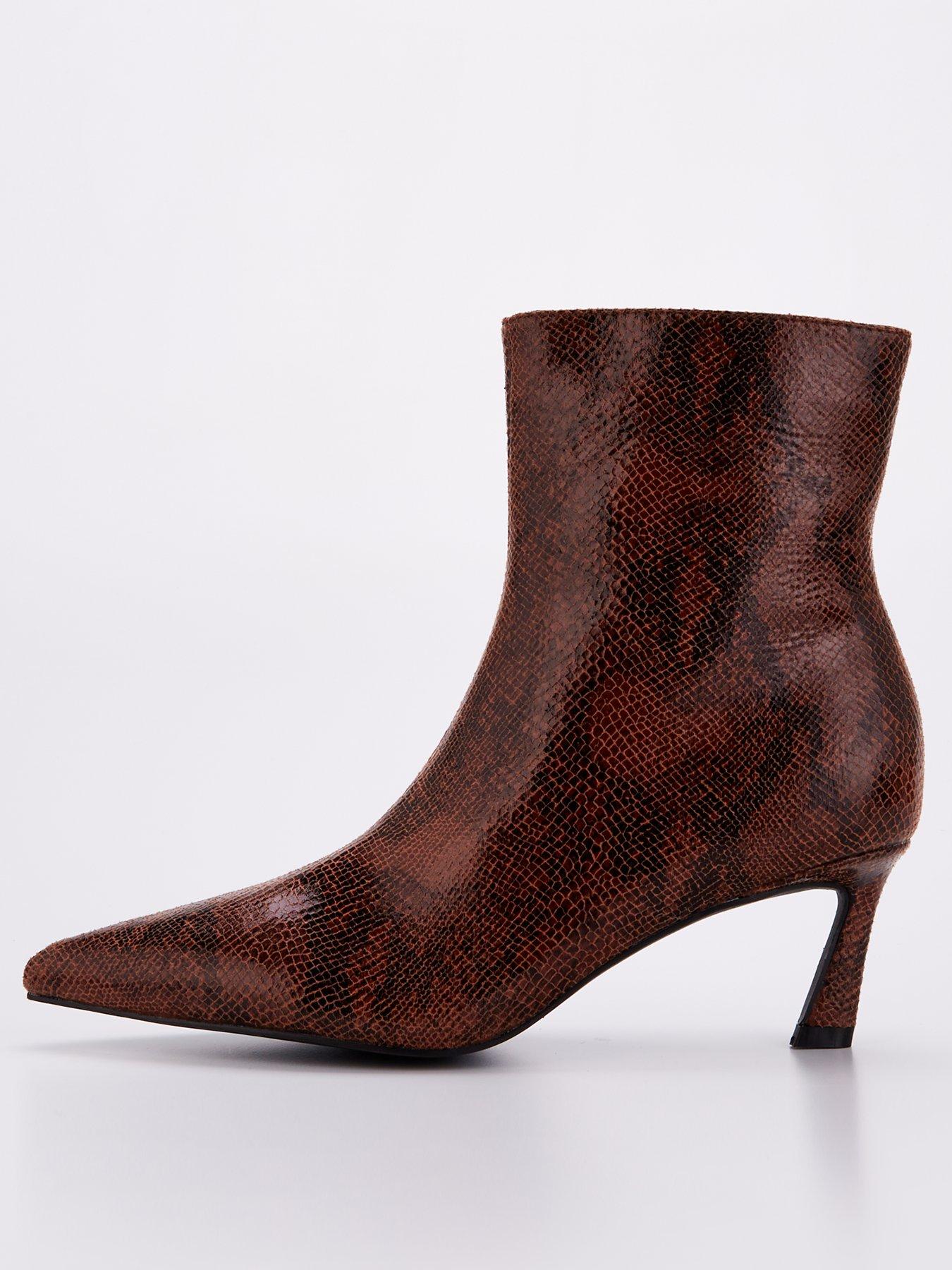 undefined Henton Ankle Boots - Snake - Print