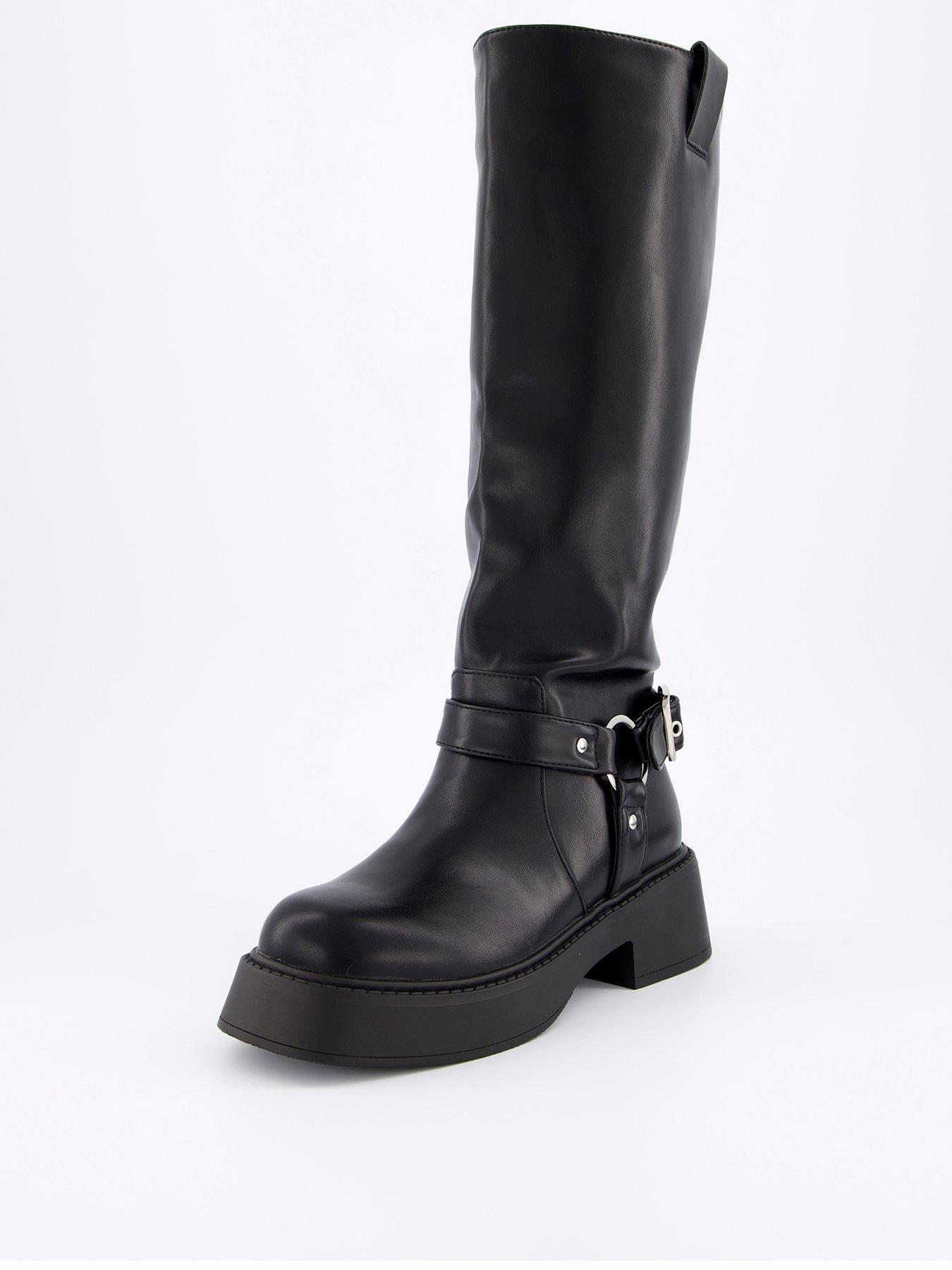 Image 2 of 7 of Raid Menna Knee High Boots - Black