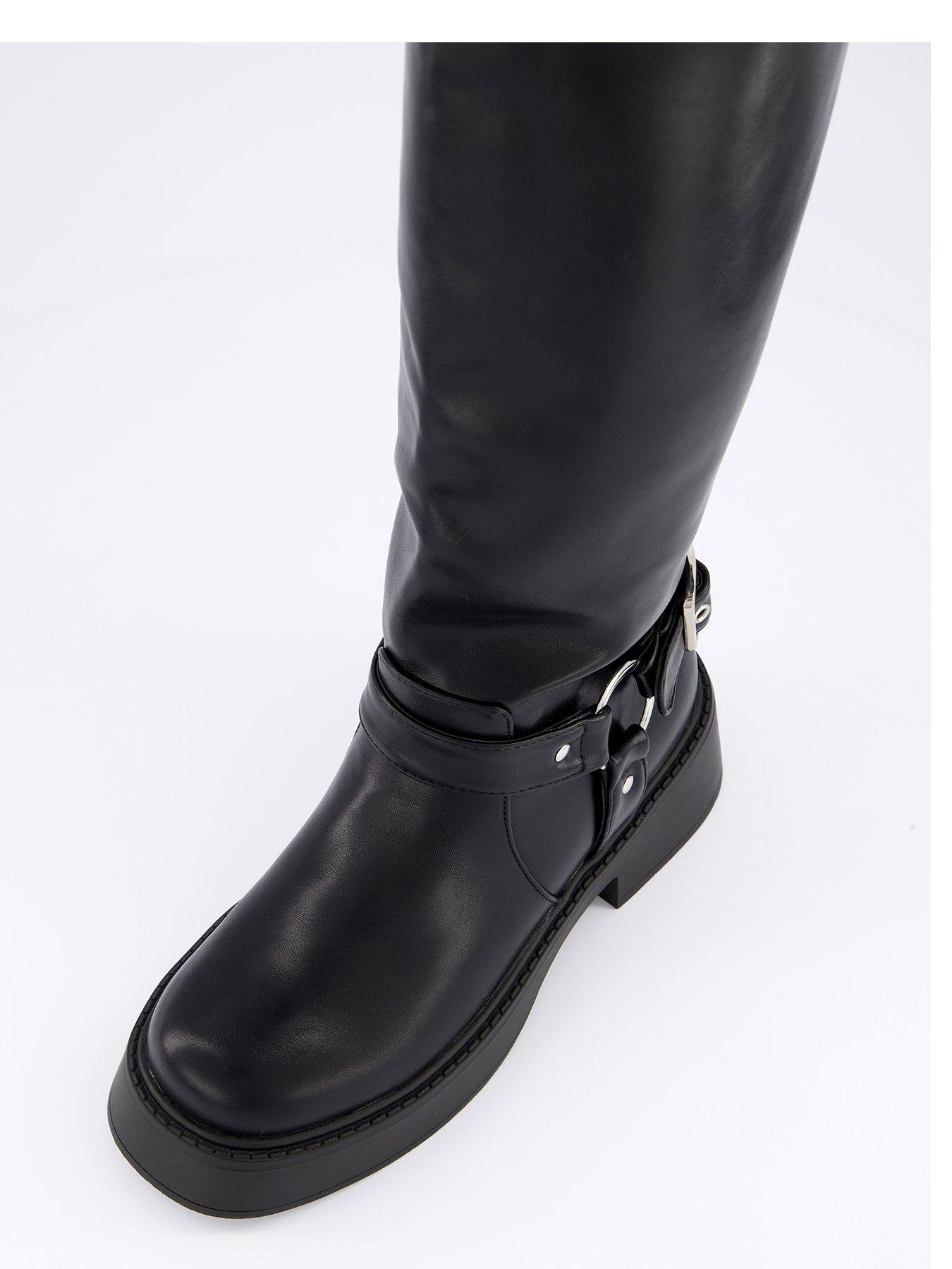Image 3 of 7 of Raid Menna Knee High Boots - Black