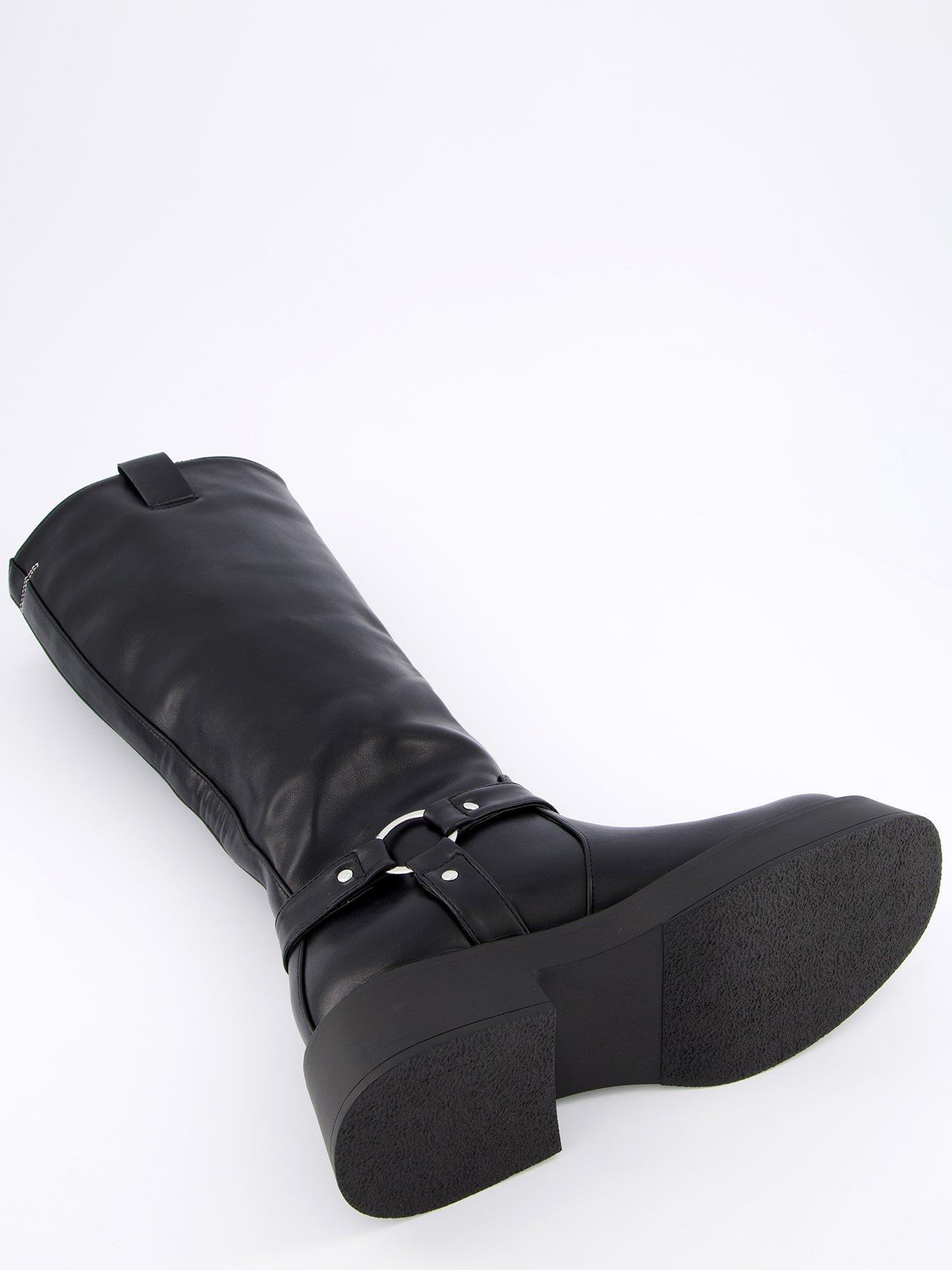 Image 4 of 7 of Raid Menna Knee High Boots - Black