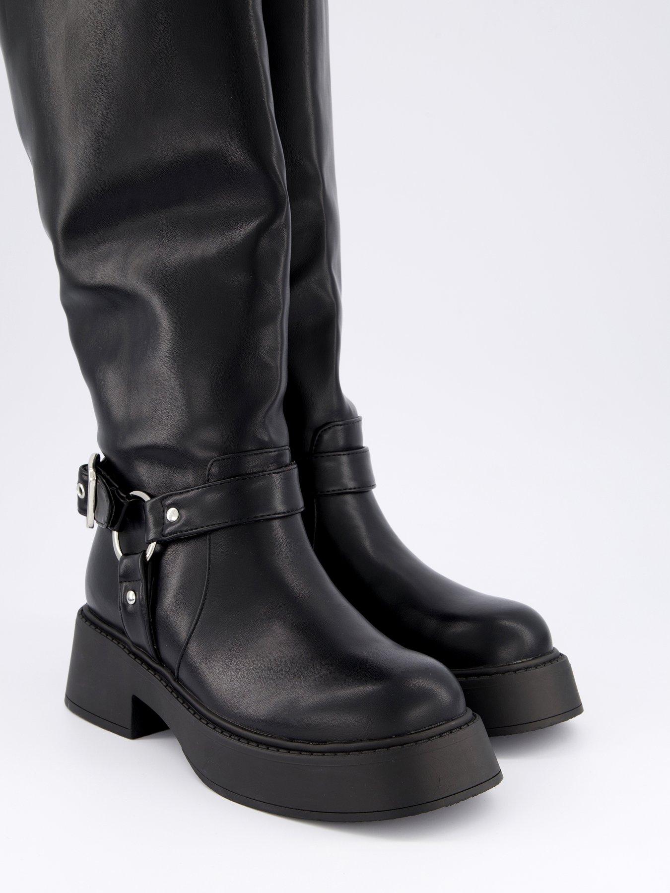 Image 5 of 7 of Raid Menna Knee High Boots - Black