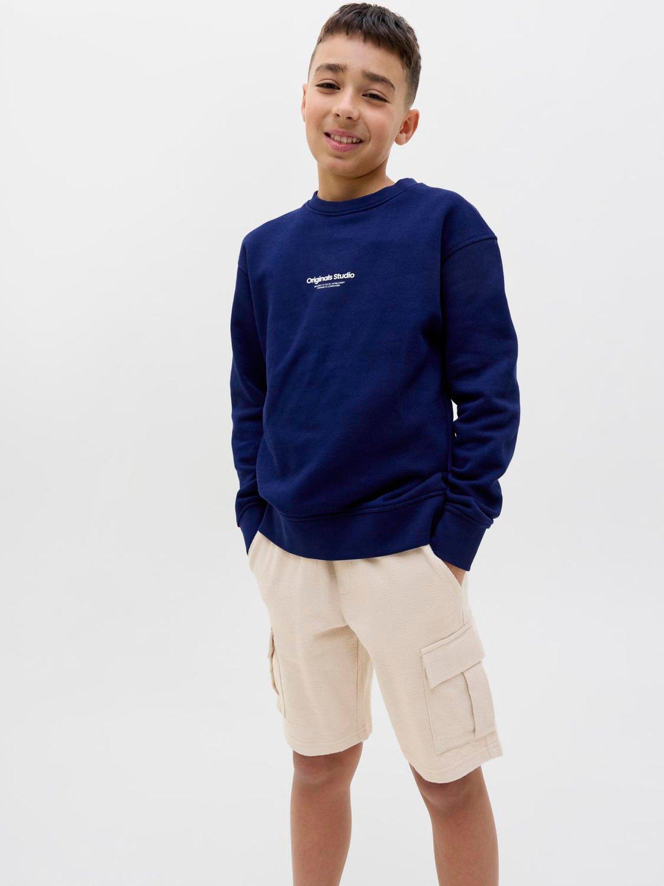 Jack & Jones Junior Boys Gordon Loui Sweat Shorts, Moonbeam, Size 8 Years