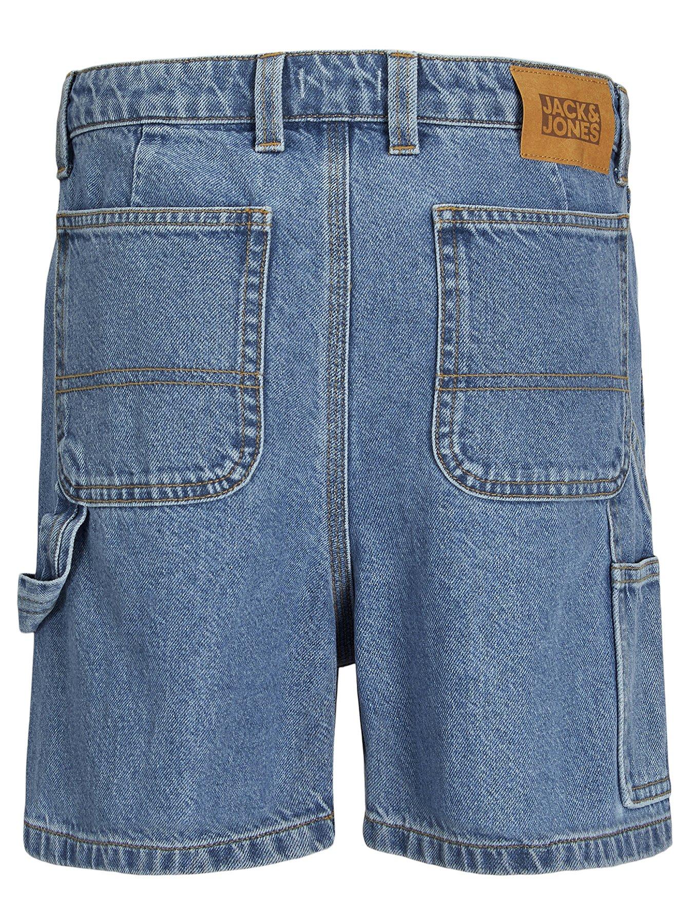 Image 2 of 3 of Jack & Jones Junior Boys Tony Carpenter Denim Shorts - Blue