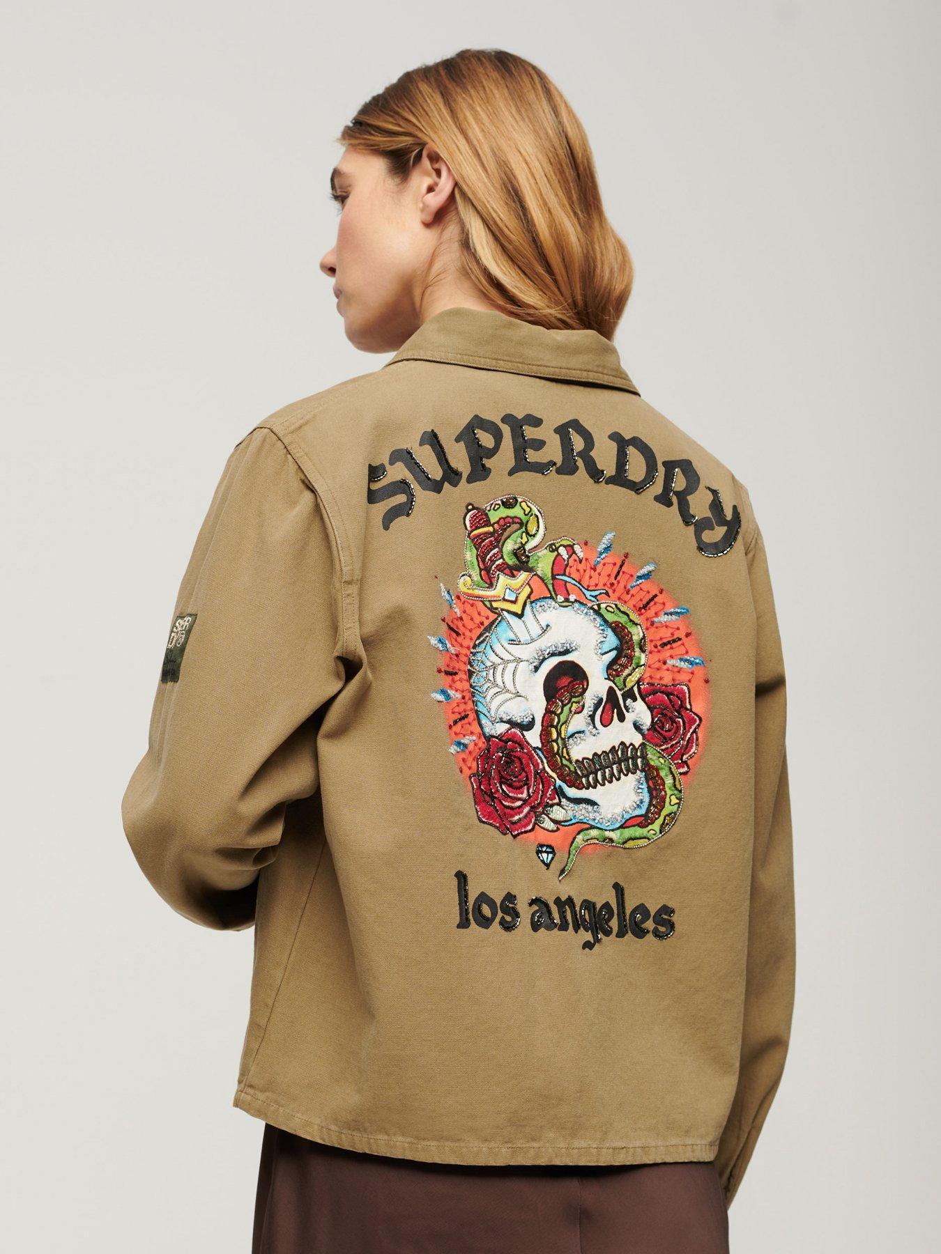 Superdry Embellished Military Jacket - Green