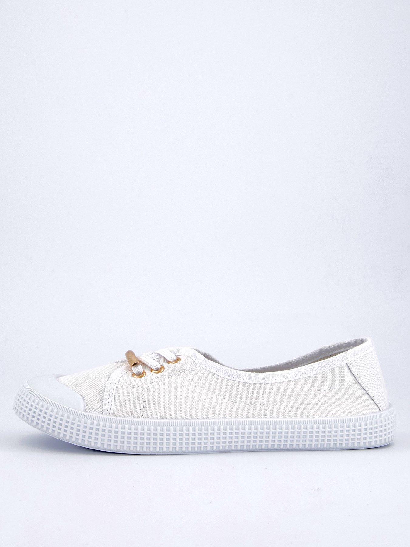 undefined Wide Fit Elastic Lace Pump - White
