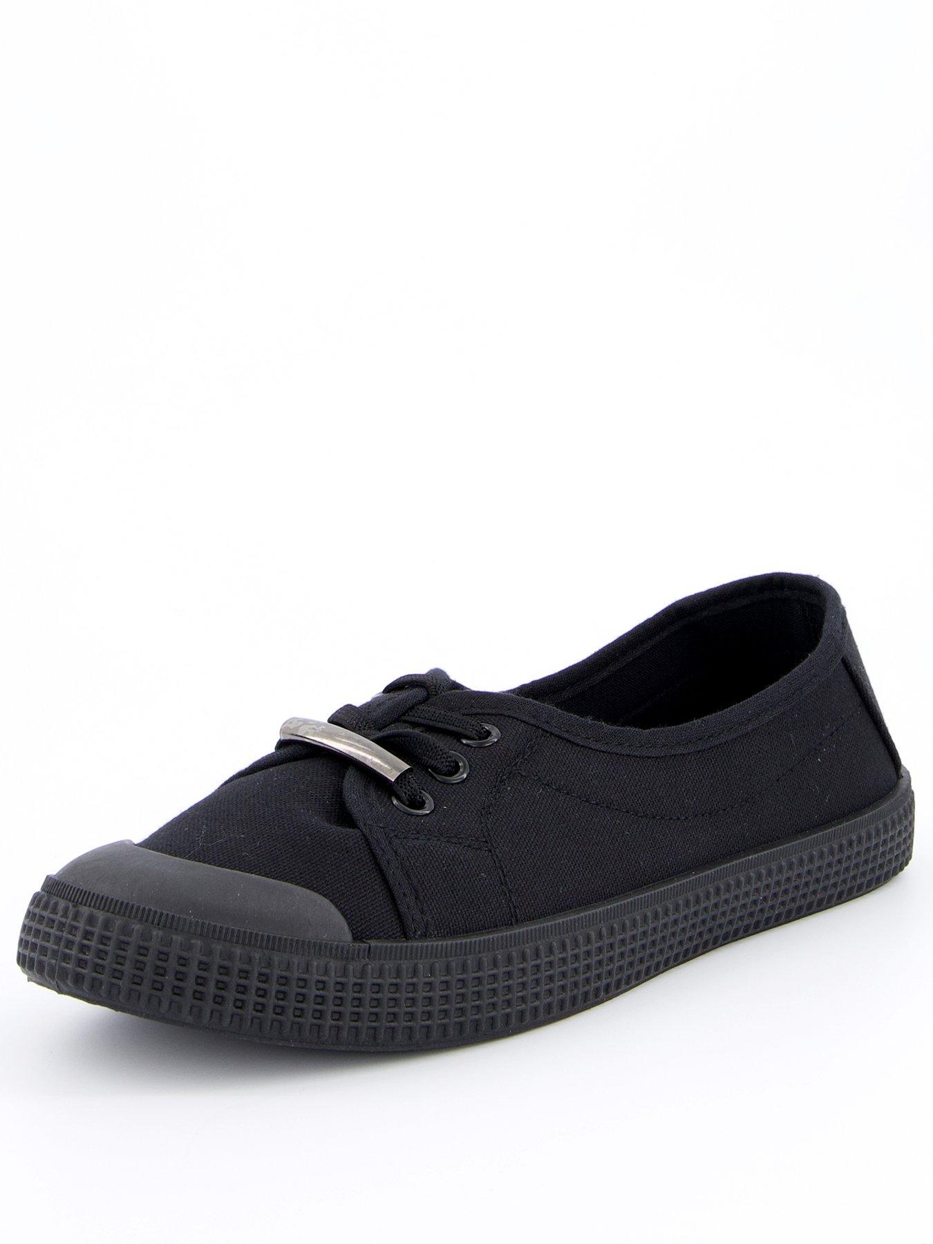 Image 2 of 7 of Everyday Wide Fit Elastic Lace Pumps - Black&nbsp;