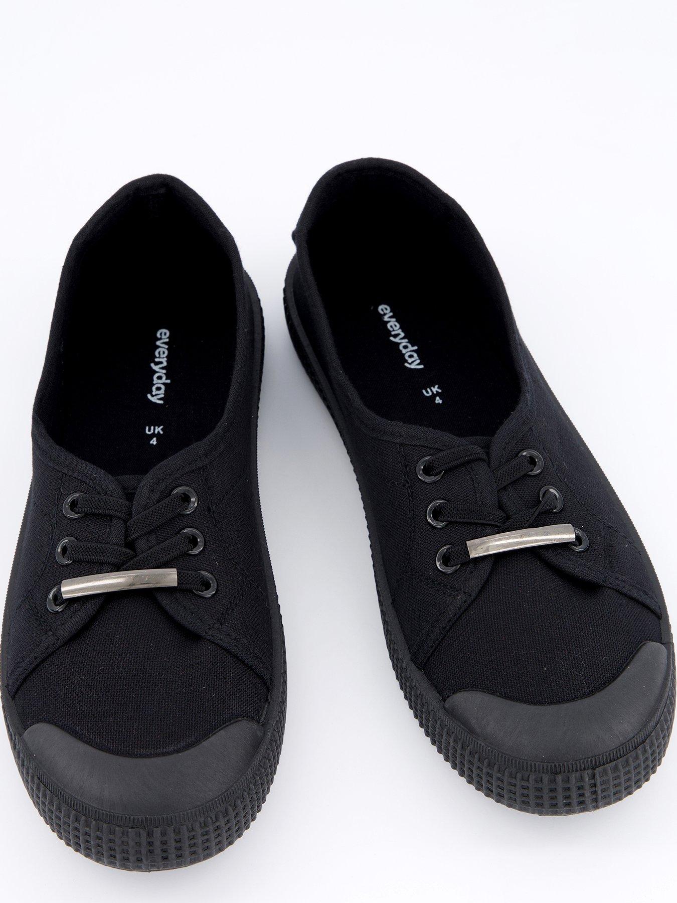 Image 3 of 7 of Everyday Wide Fit Elastic Lace Pumps - Black&nbsp;