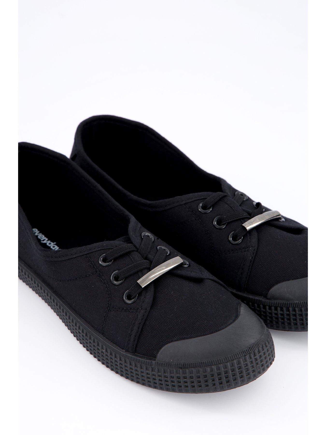 Image 5 of 7 of Everyday Wide Fit Elastic Lace Pumps - Black&nbsp;
