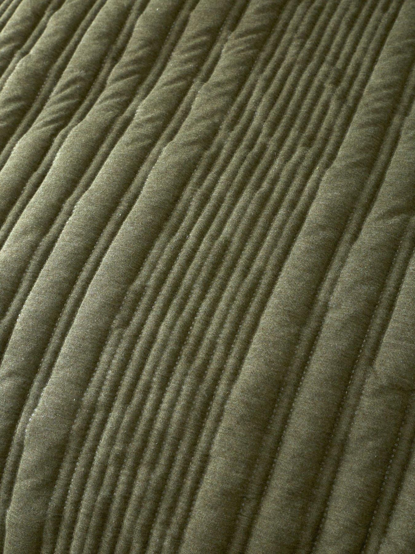 Image 5 of 5 of Pineapple Elephant Tamba Jersey Stripe Duvet Cover Set - Olive
