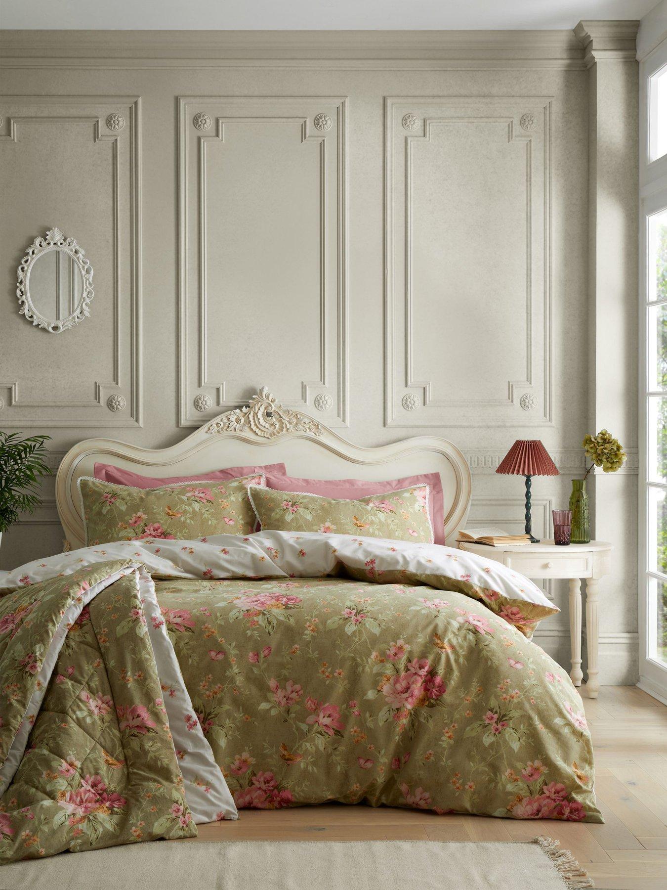 Product photograph of Bridgerton By Catherine Lansfield Penelope Floral Duvet Set- Super King from very.co.uk